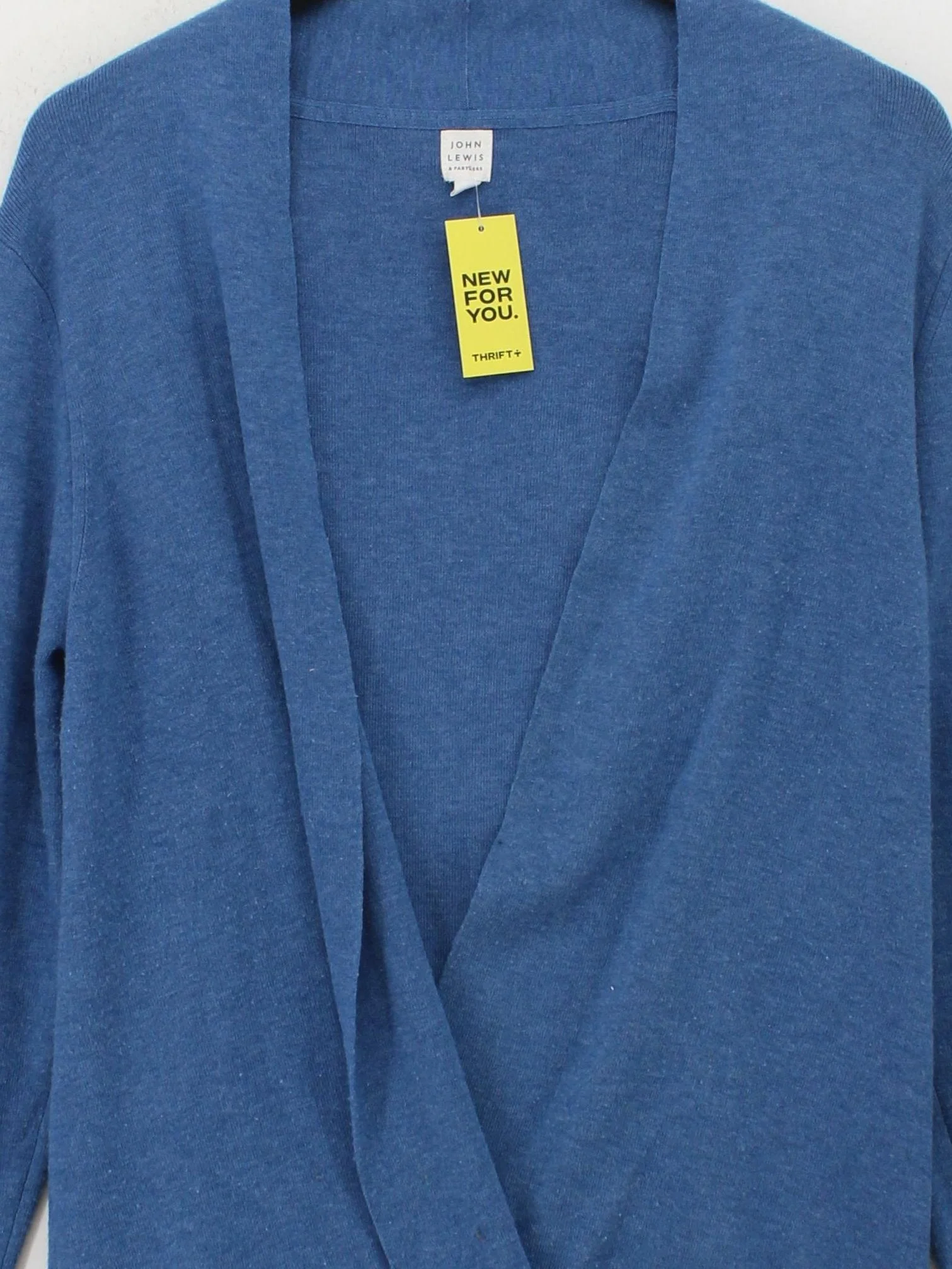 John Lewis Women's Cardigan UK 14 Blue Polyester - Image 3