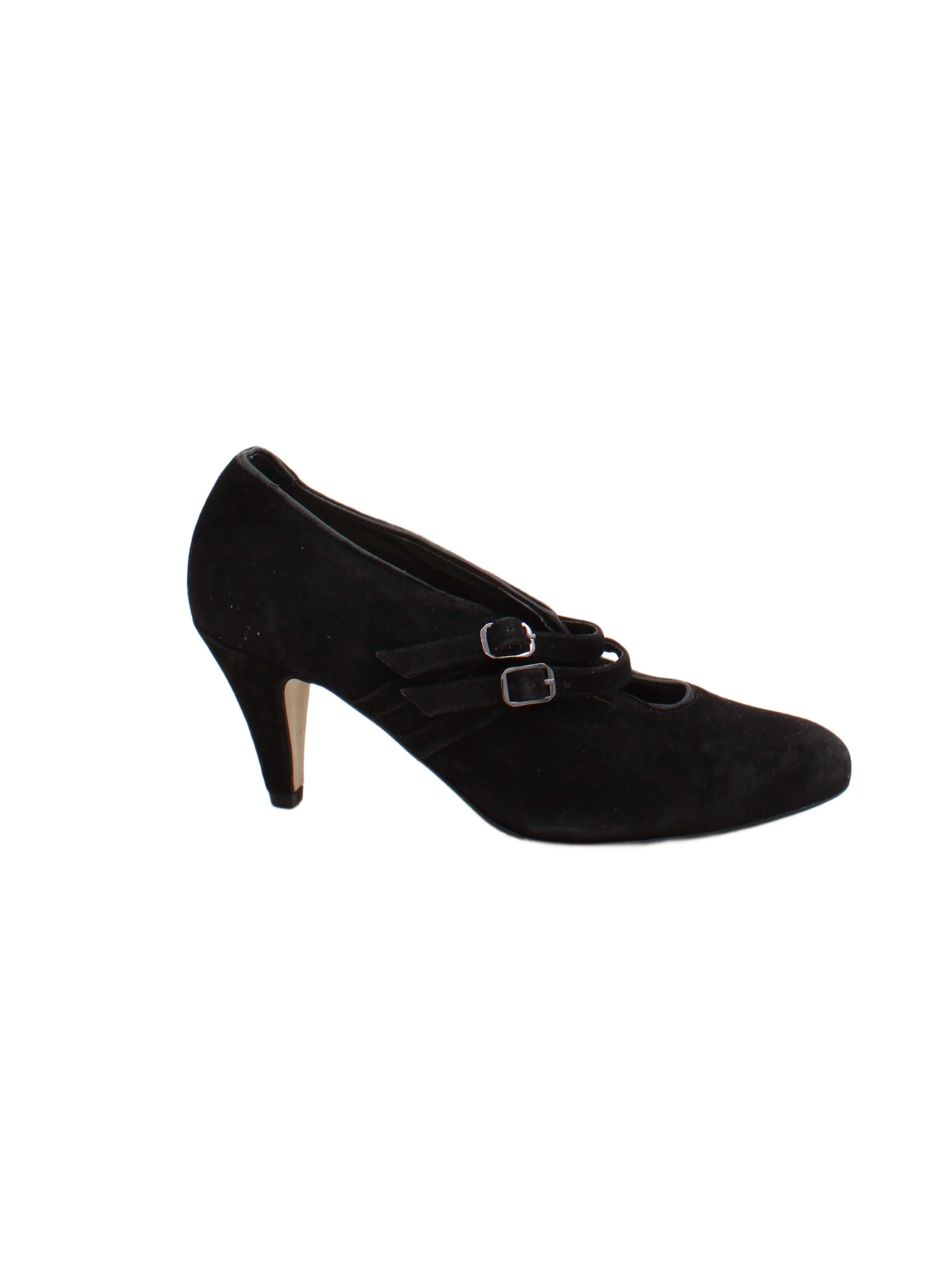 John Lewis Women's Heels UK 6 Black 100% Suede Court