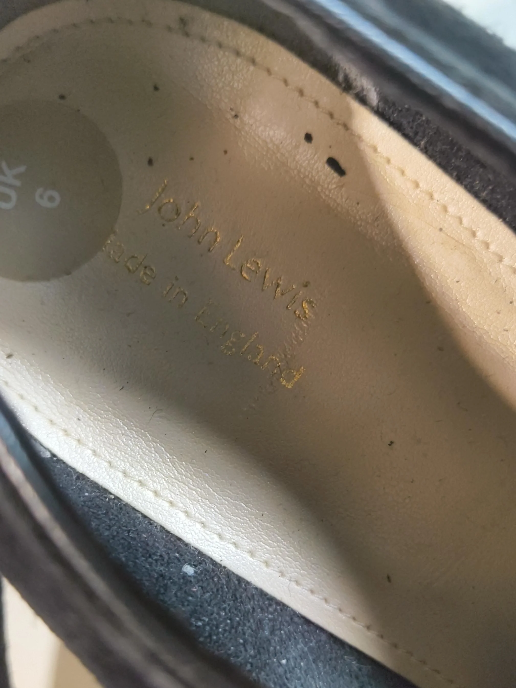 John Lewis Women's Heels UK 6 Black 100% Suede Court - Image 9