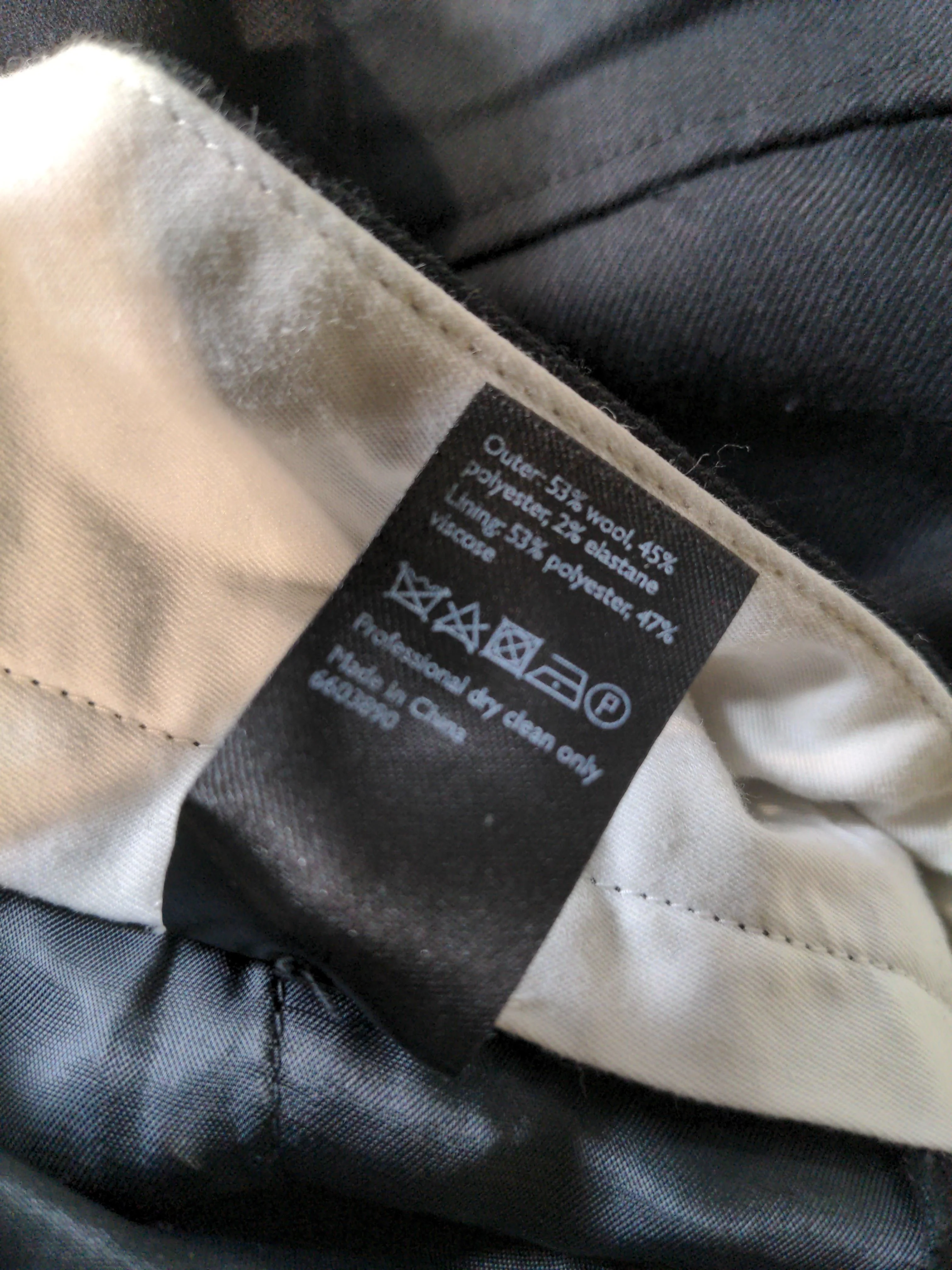 John Lewis Women's Suit Trousers UK 14 Black Wool - Image 6