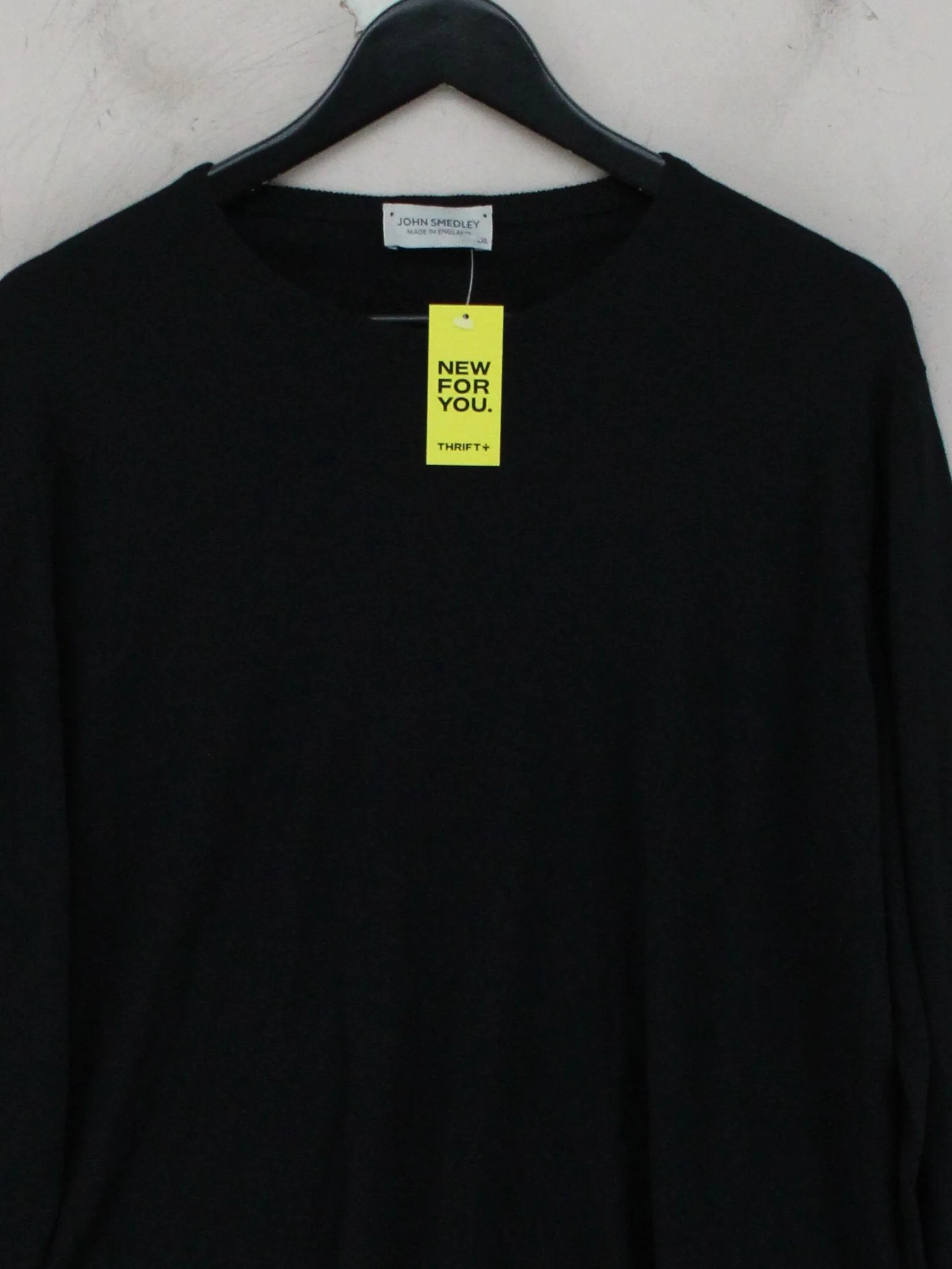 John Smedley Men's Jumper XXL Black 100% Wool Crew Neck Pullover - Image 3