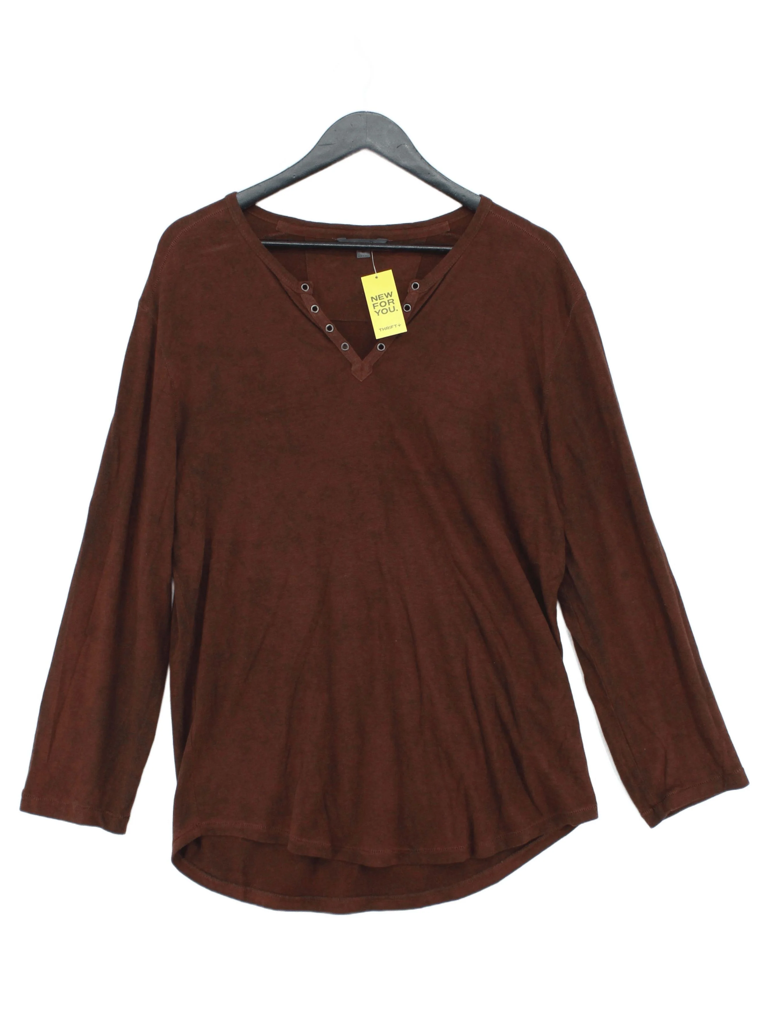 John Varvatos Men's Shirt M Brown Cotton with Viscose Basic