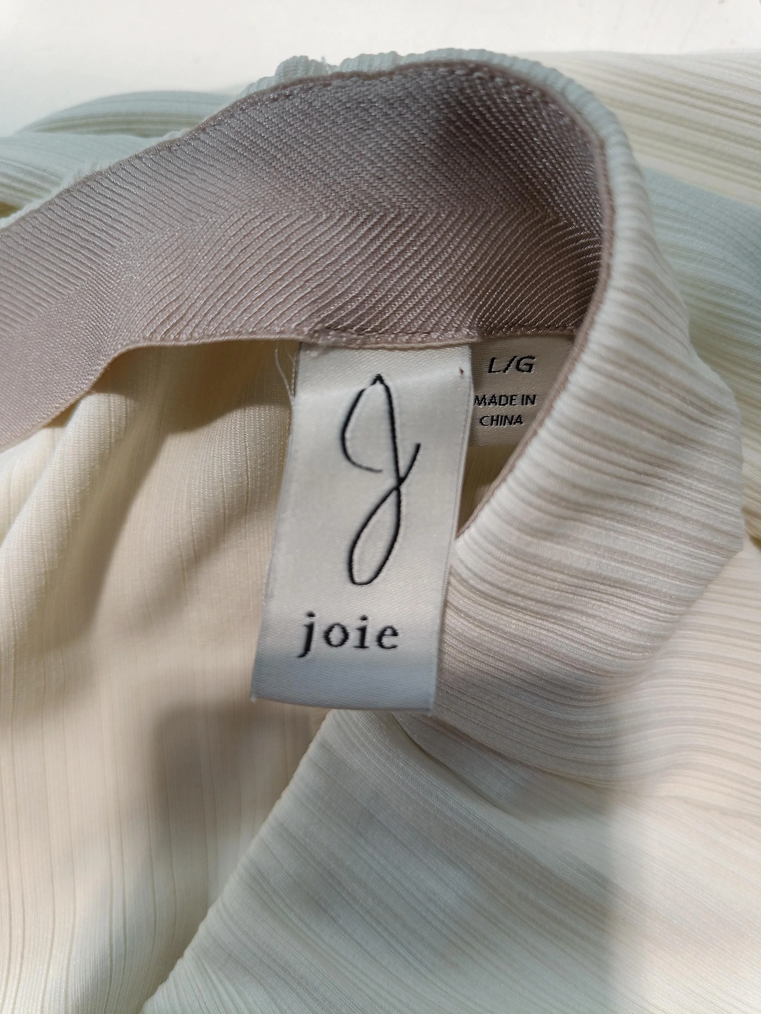 Joie Women's Trousers L Cream Polyester with Spandex Wide-Leg Cropped - Image 5