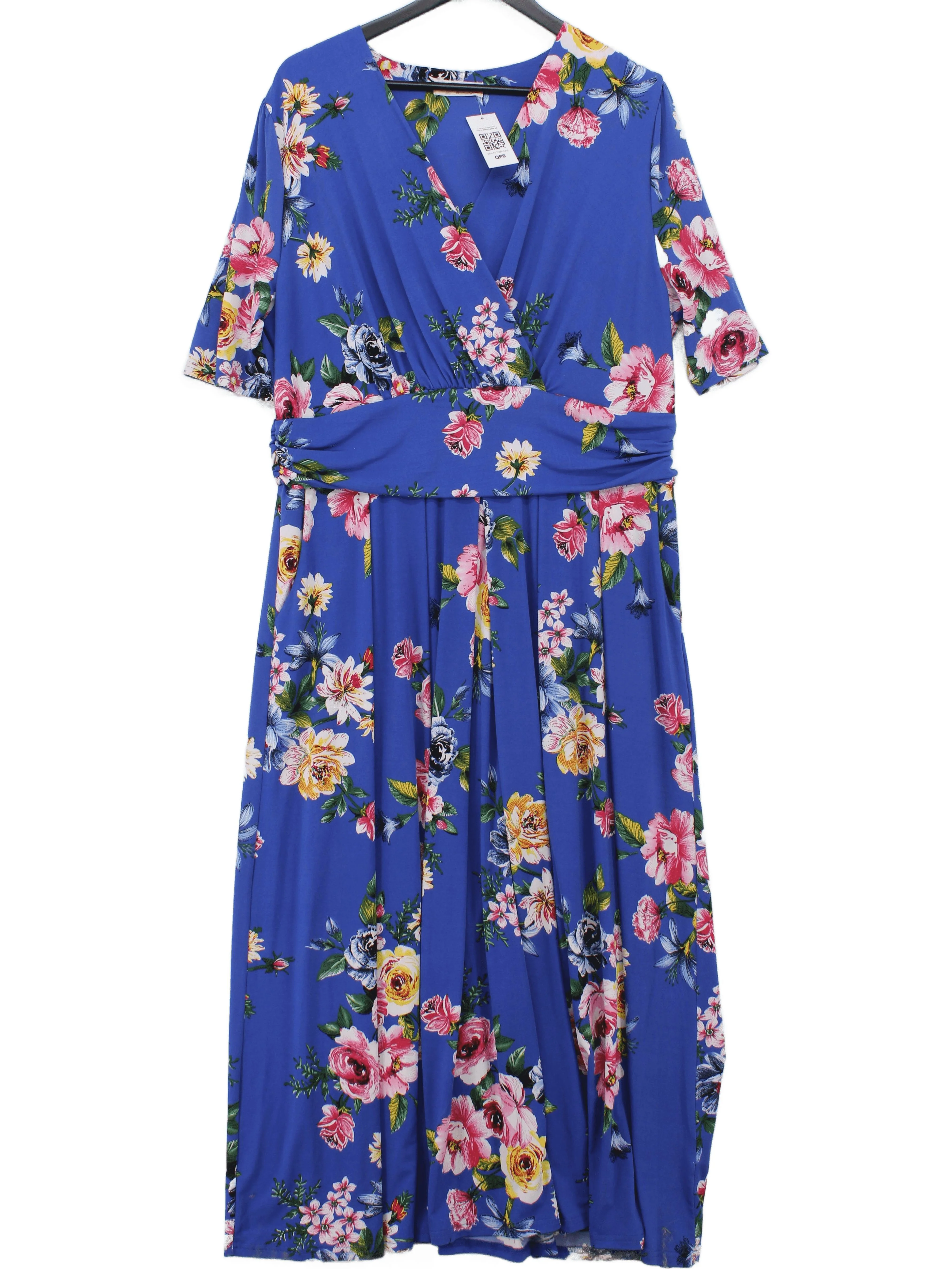 Jolie Moi Wrap Maxi Dress UK20 in Blue