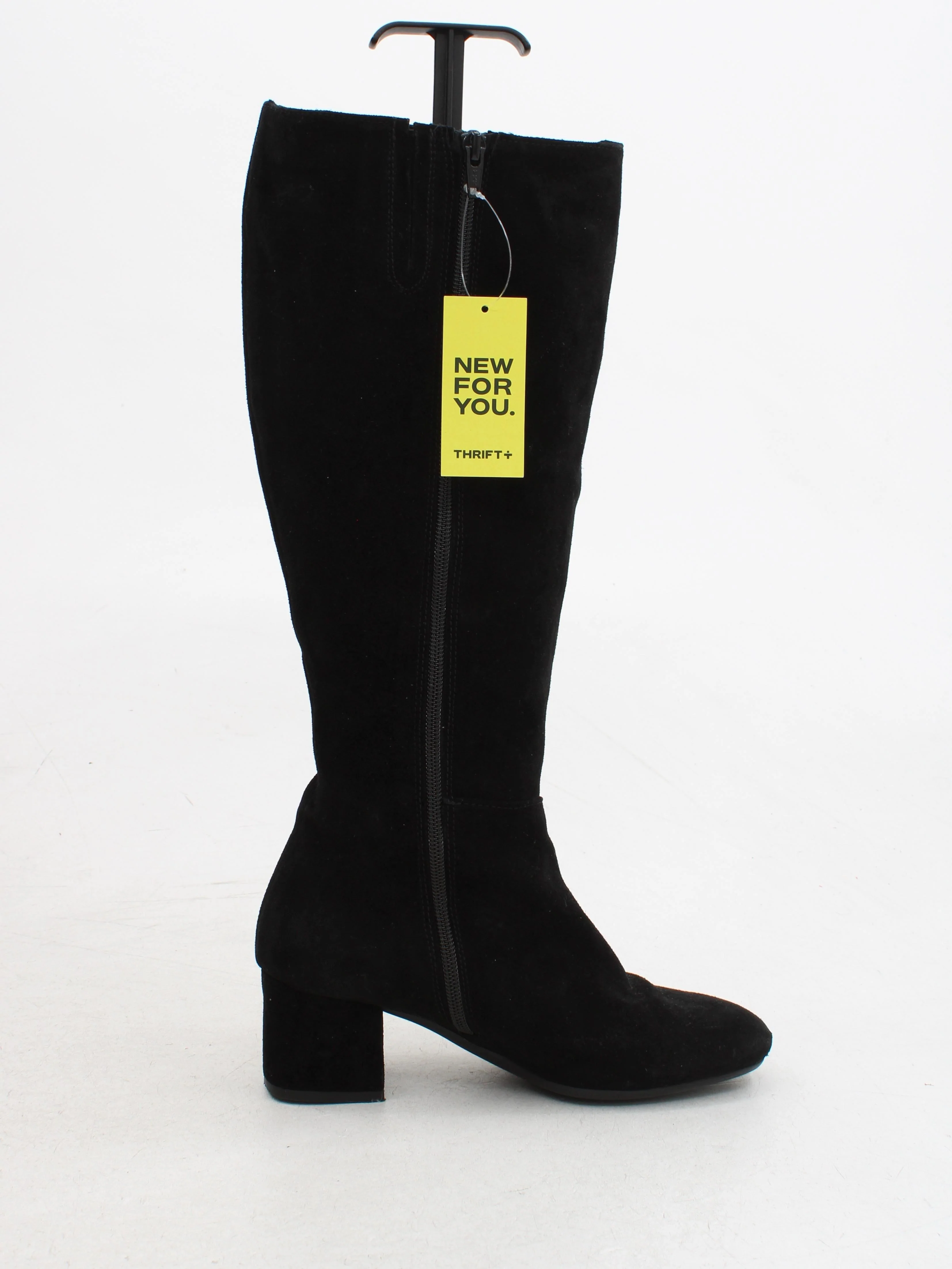 Jones Bootmaker Women's Boots UK 3 Black 100% Suede Riding Boot - Image 5