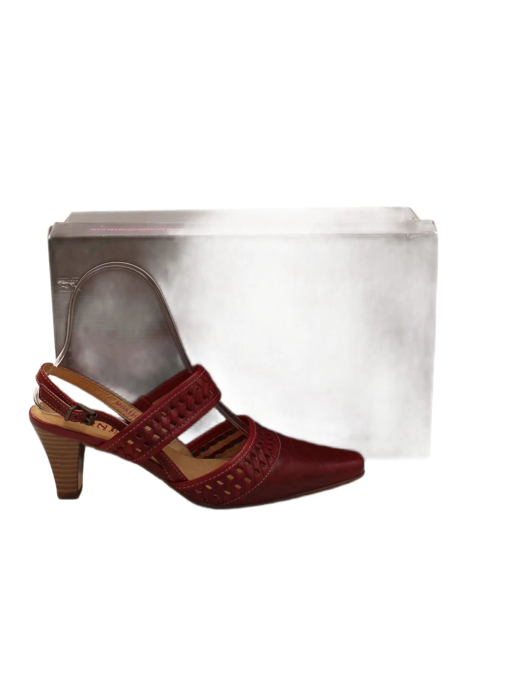 Jones Bootmaker Women's Heels UK 4 Red 100% Leather Court