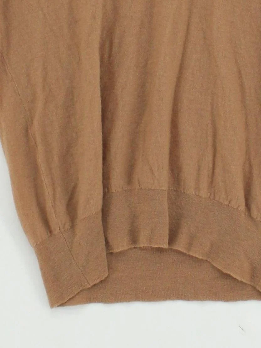 Joseph Men's Jumper XS Tan 100% Cashmere V-Neck Pullover - Image 4
