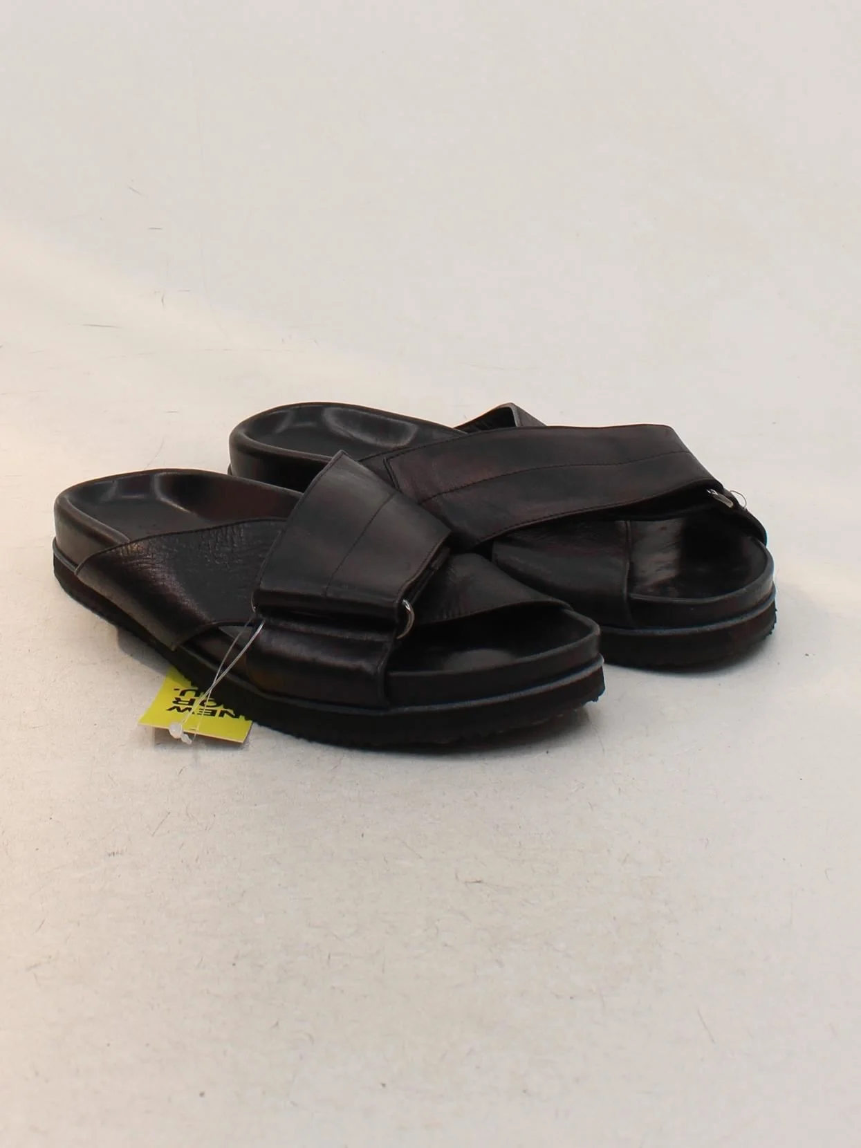 Joseph Men's Sandals UK 4 Black 100% Leather Slider - Image 4