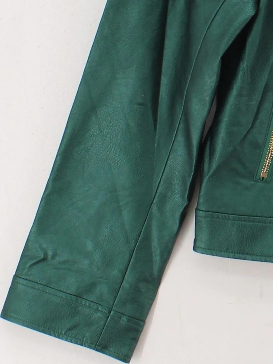 Joseph Ribkoff Motorcycle Jacket jacket green - Image 4