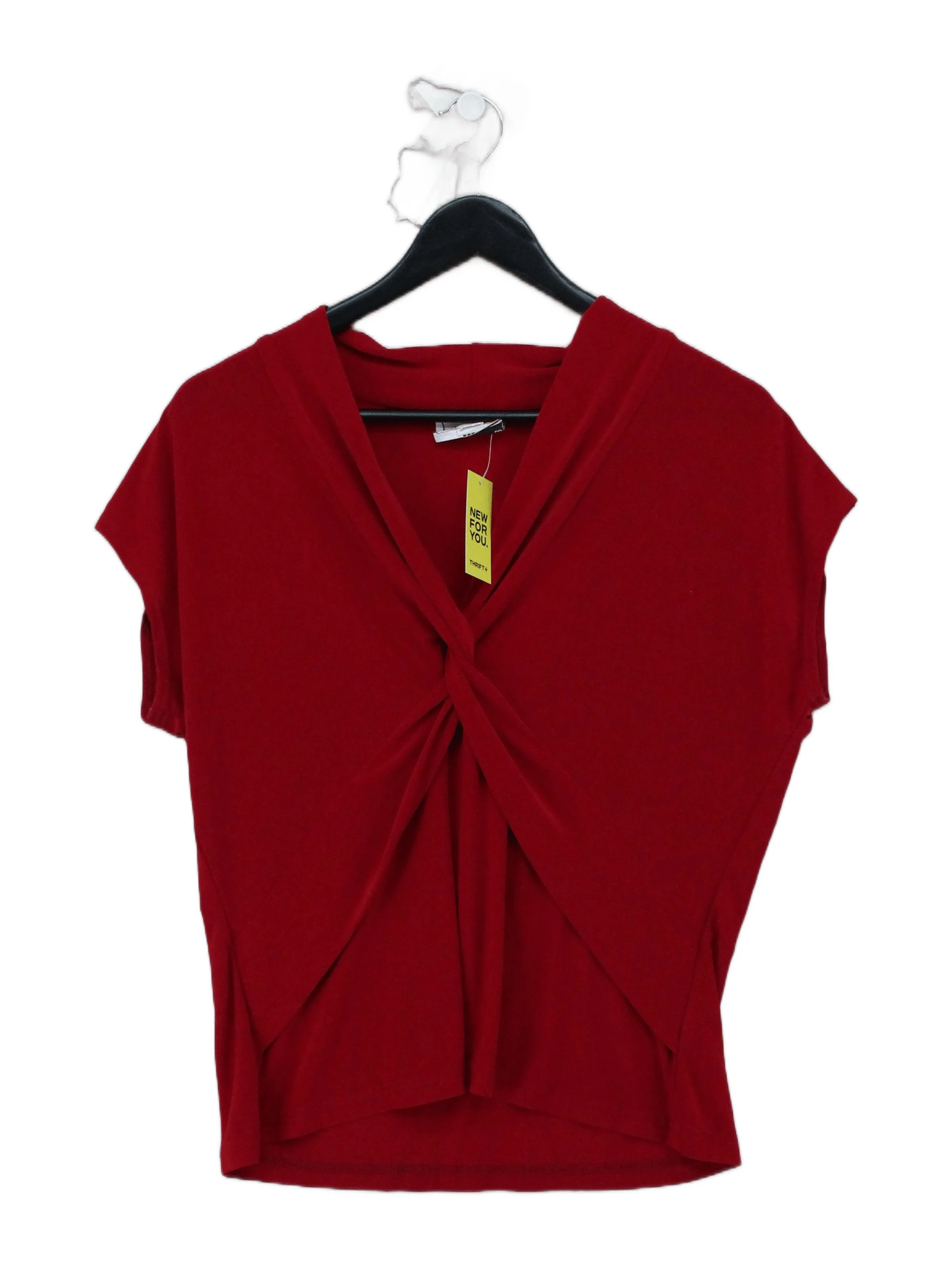 Joseph Ribkoff Women's Top L Red 100% Other Short Sleeve V-Neck Basic