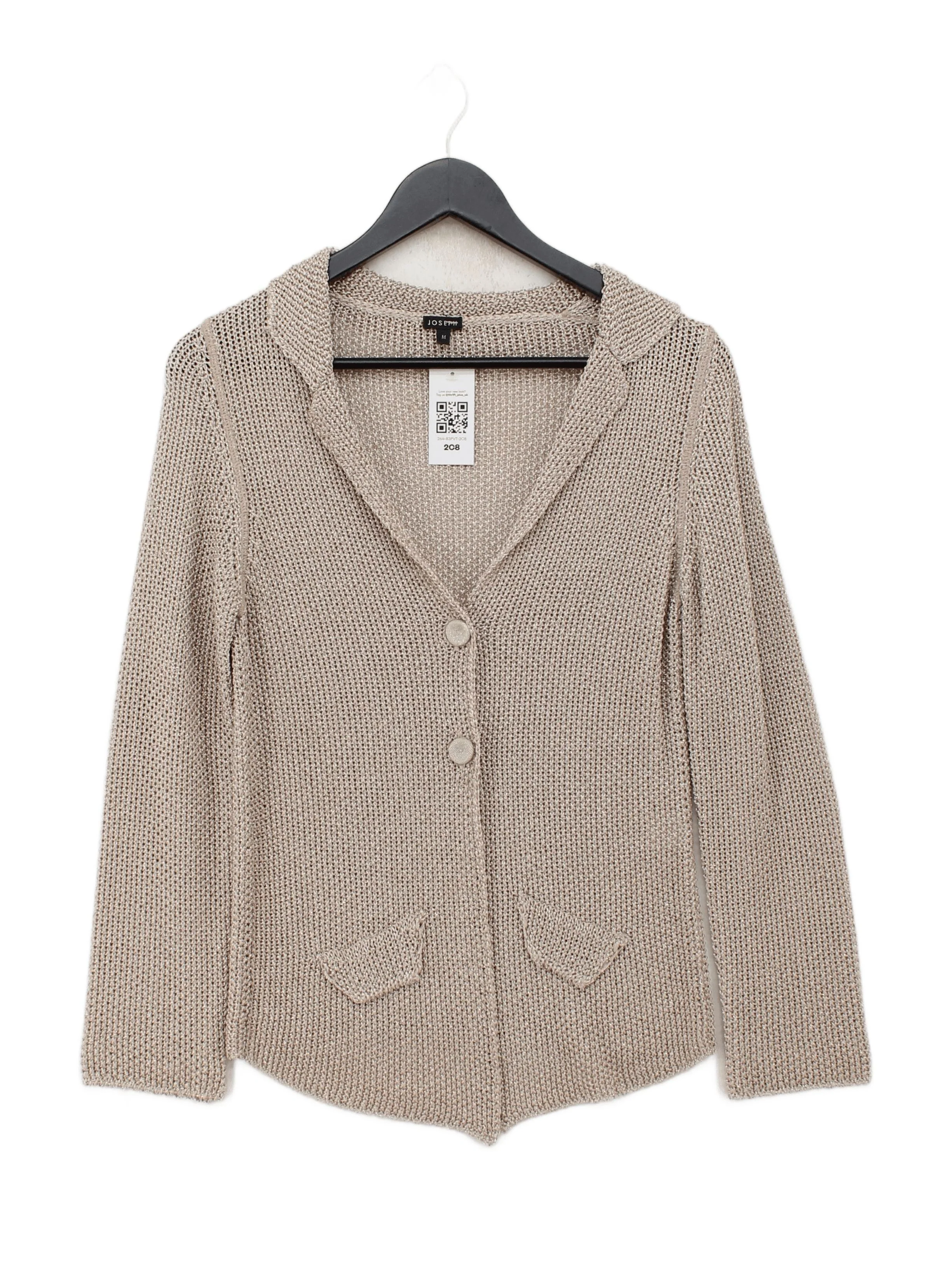 Joseph Women's Blazer M Tan Acetate with Polyester, Polyamide Overcoat