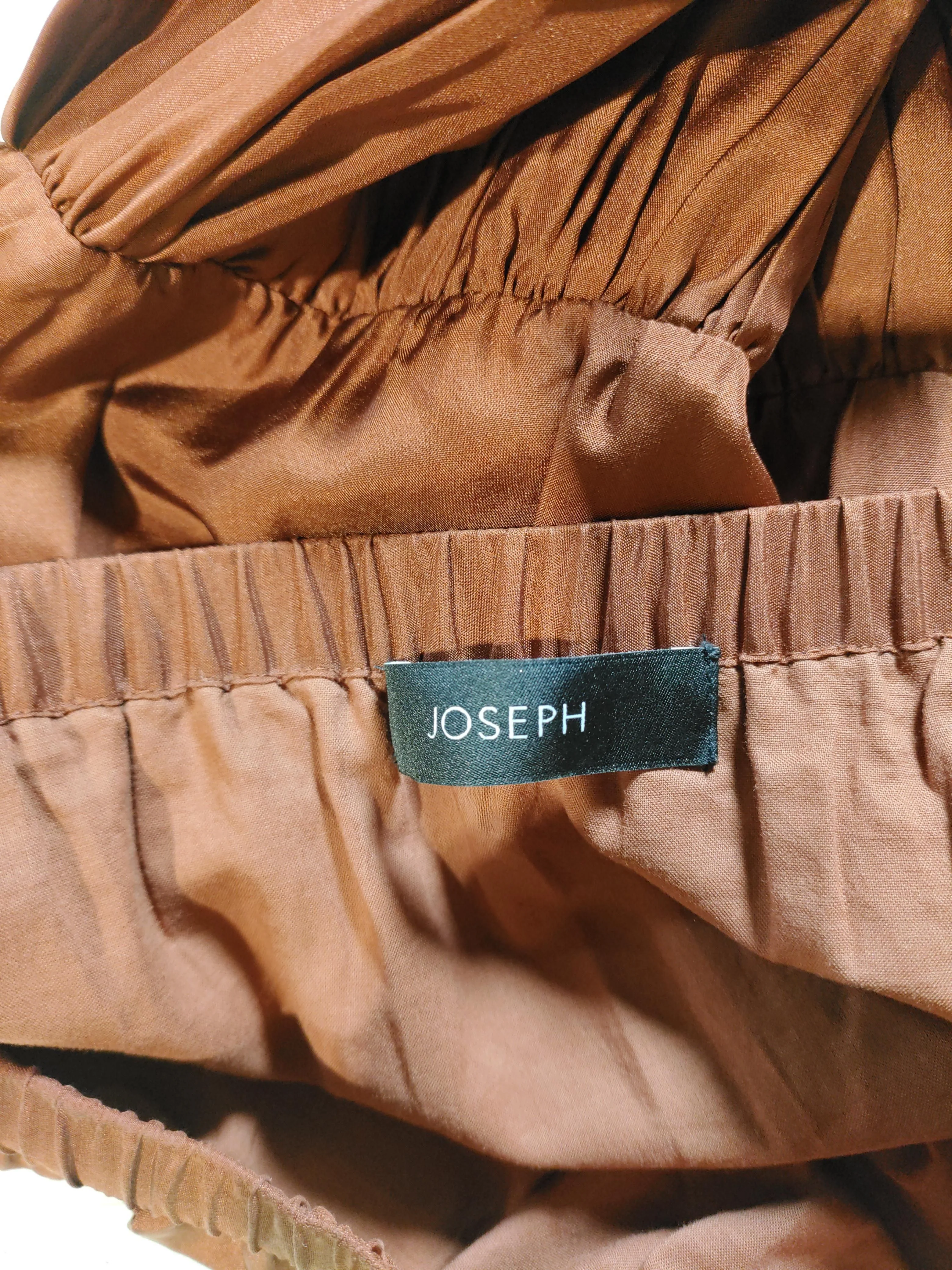Joseph Women's Maxi Skirt UK 8 Brown Silk with Cotton Long Maxi - Image 5