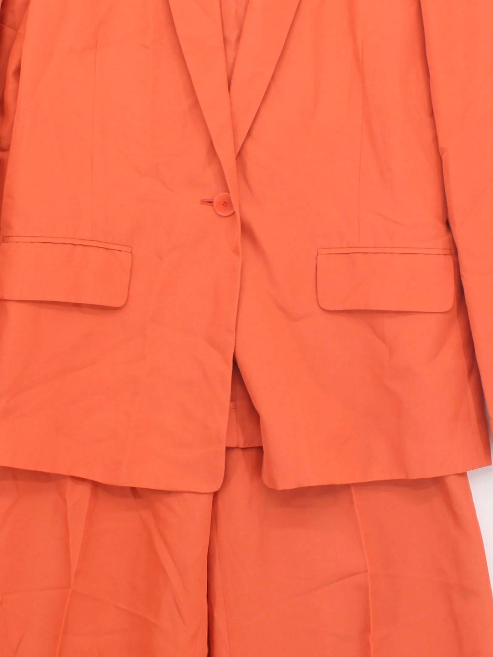 Joseph Women's Two Piece Suit UK 6 Orange Silk with Cotton Trouser Suit - Image 3
