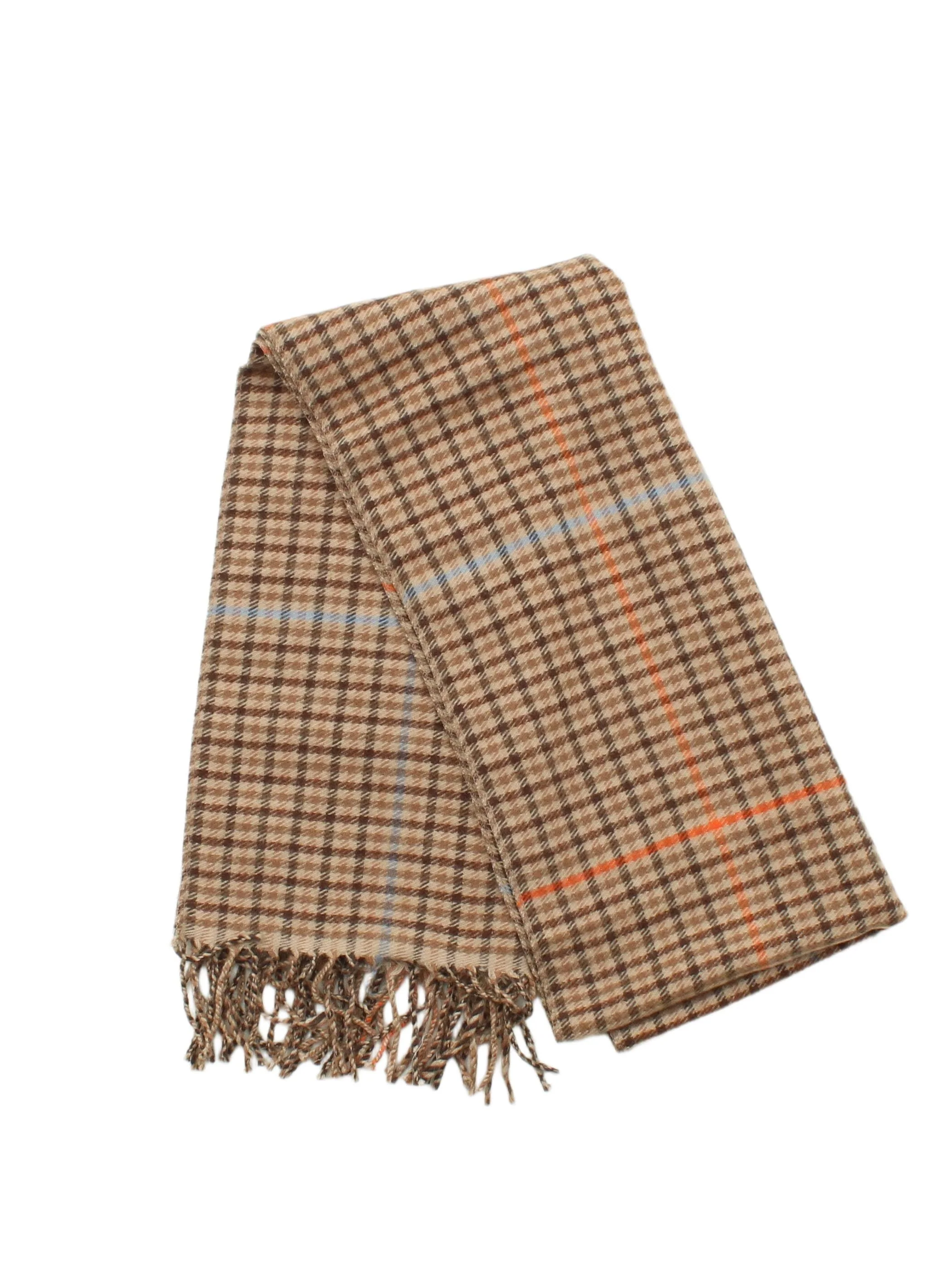 Joules Men's Scarf Brown Checkered 100% Other Scarf