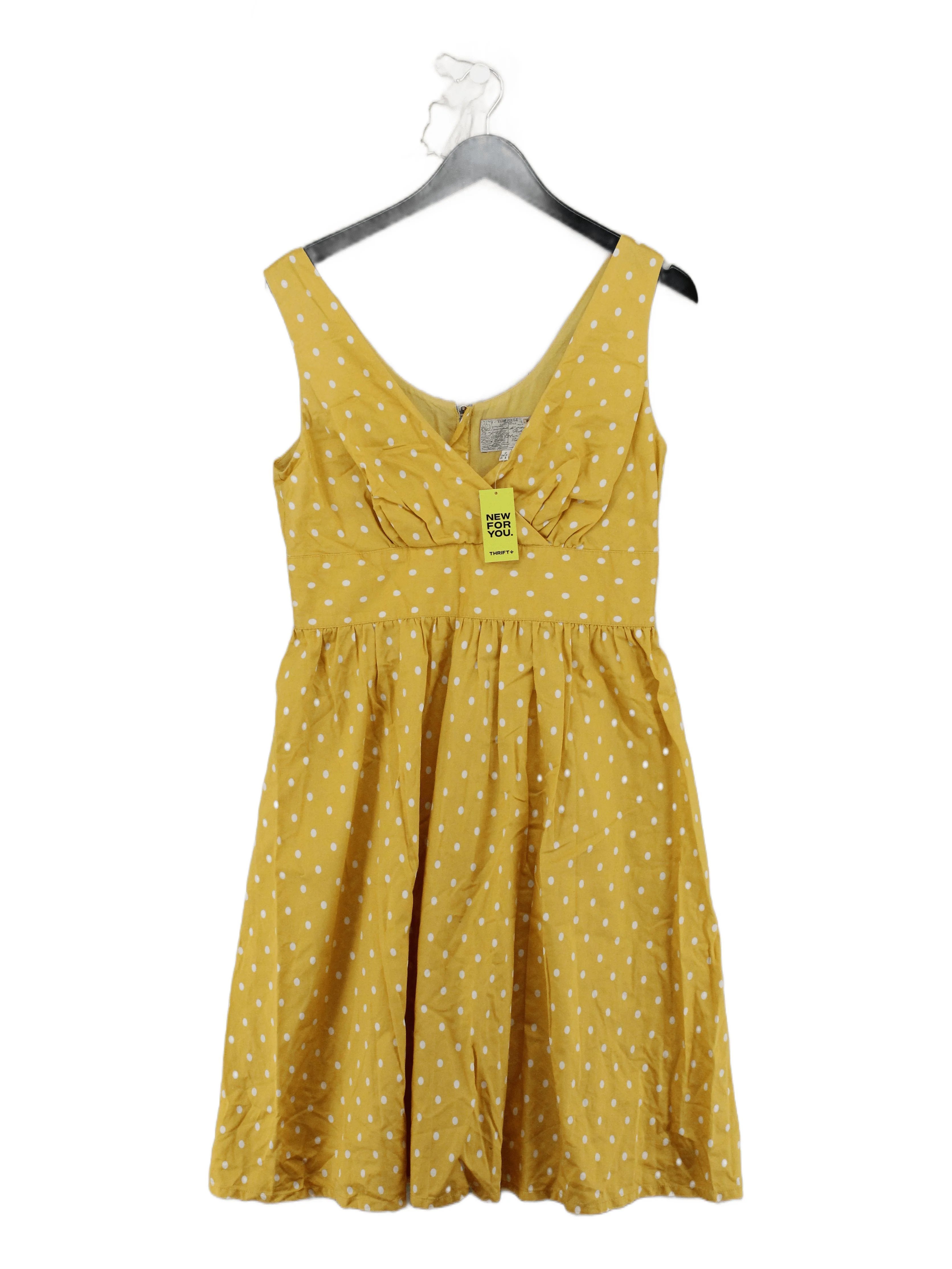 Joules Skater Mini Dress UK12 in Yellow