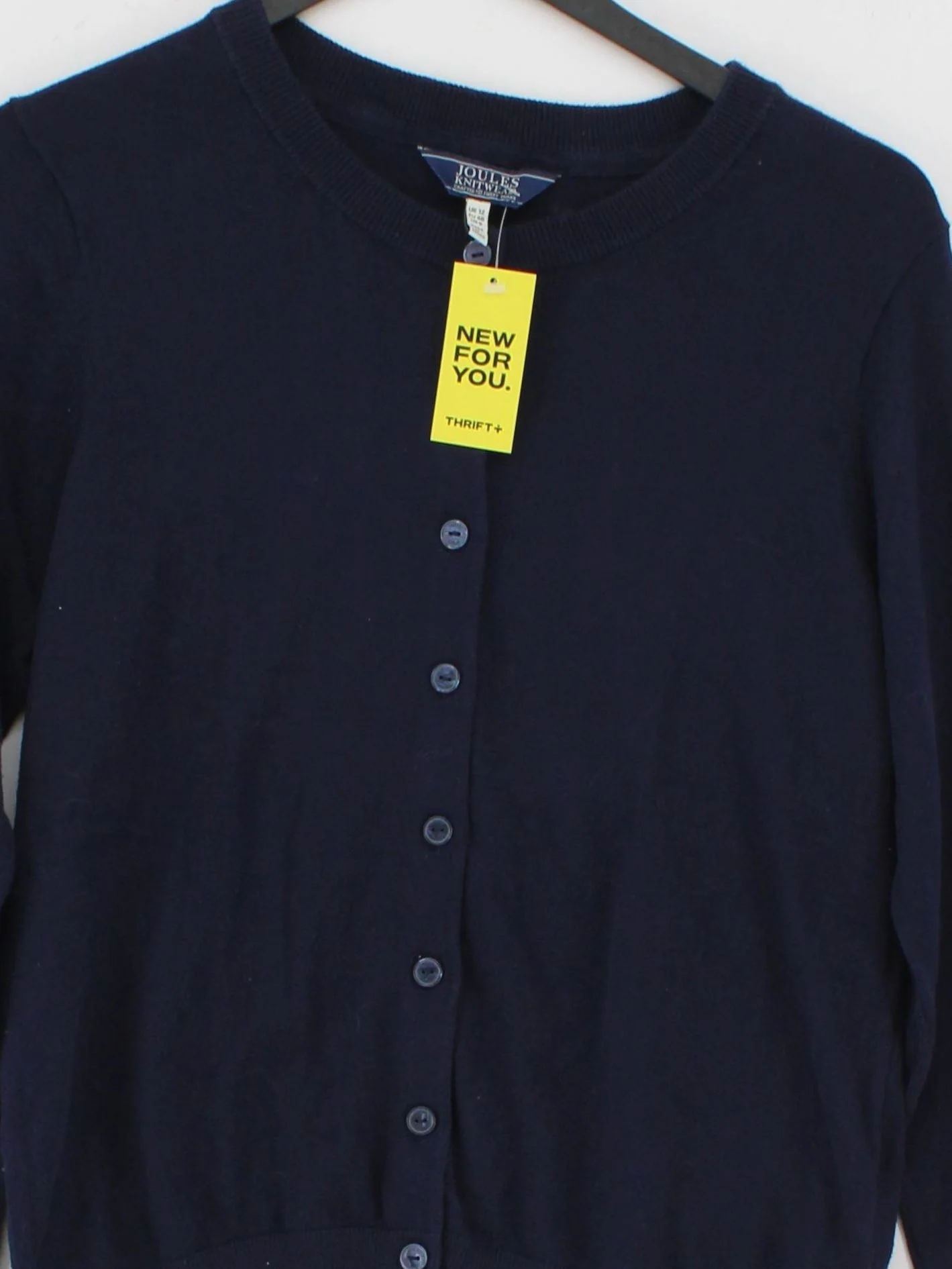 Joules Women's Cardigan M Blue 100% Cotton Round Neck Cardigan - Image 3