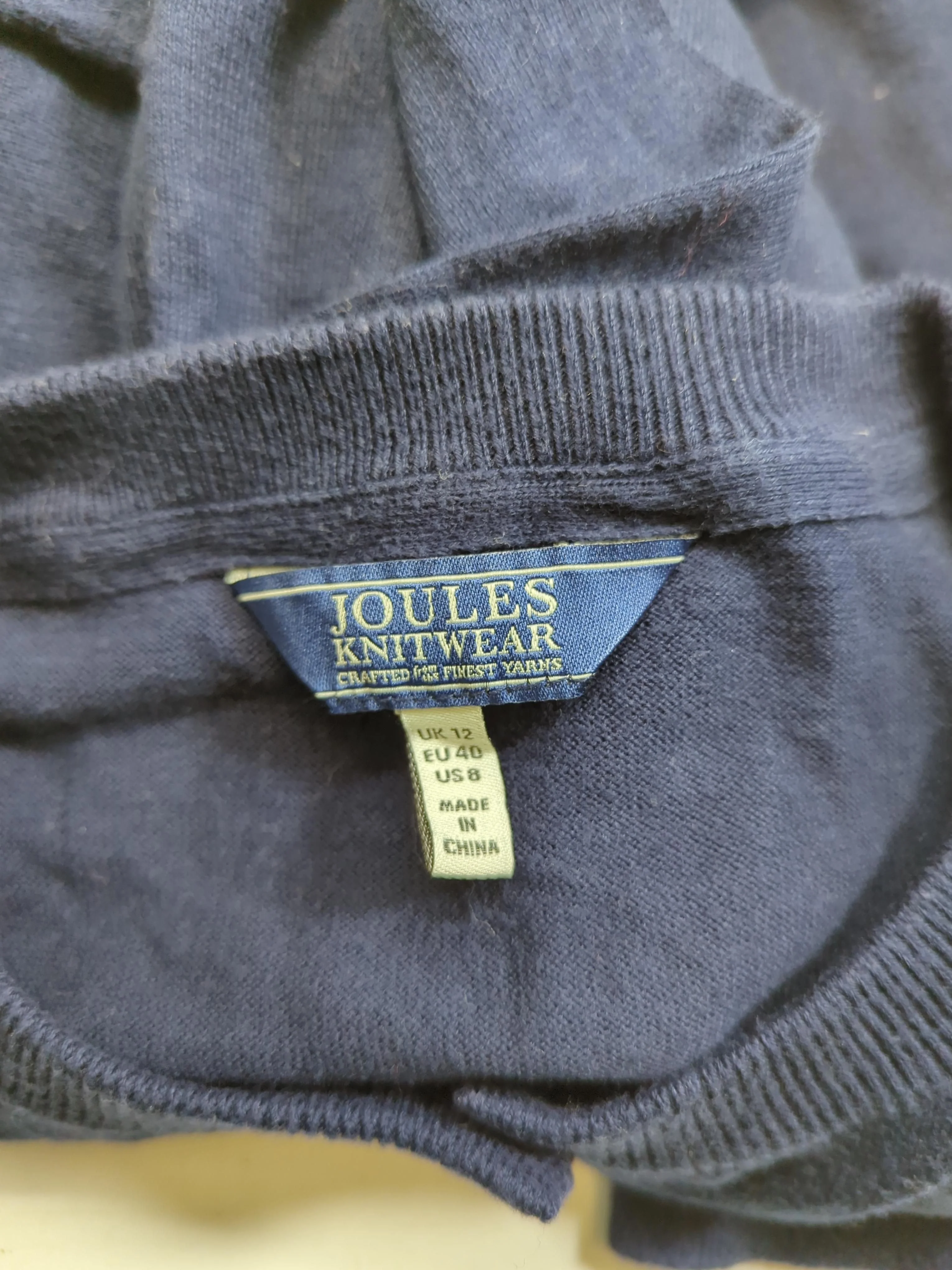Joules Women's Cardigan M Blue 100% Cotton Round Neck Cardigan - Image 5