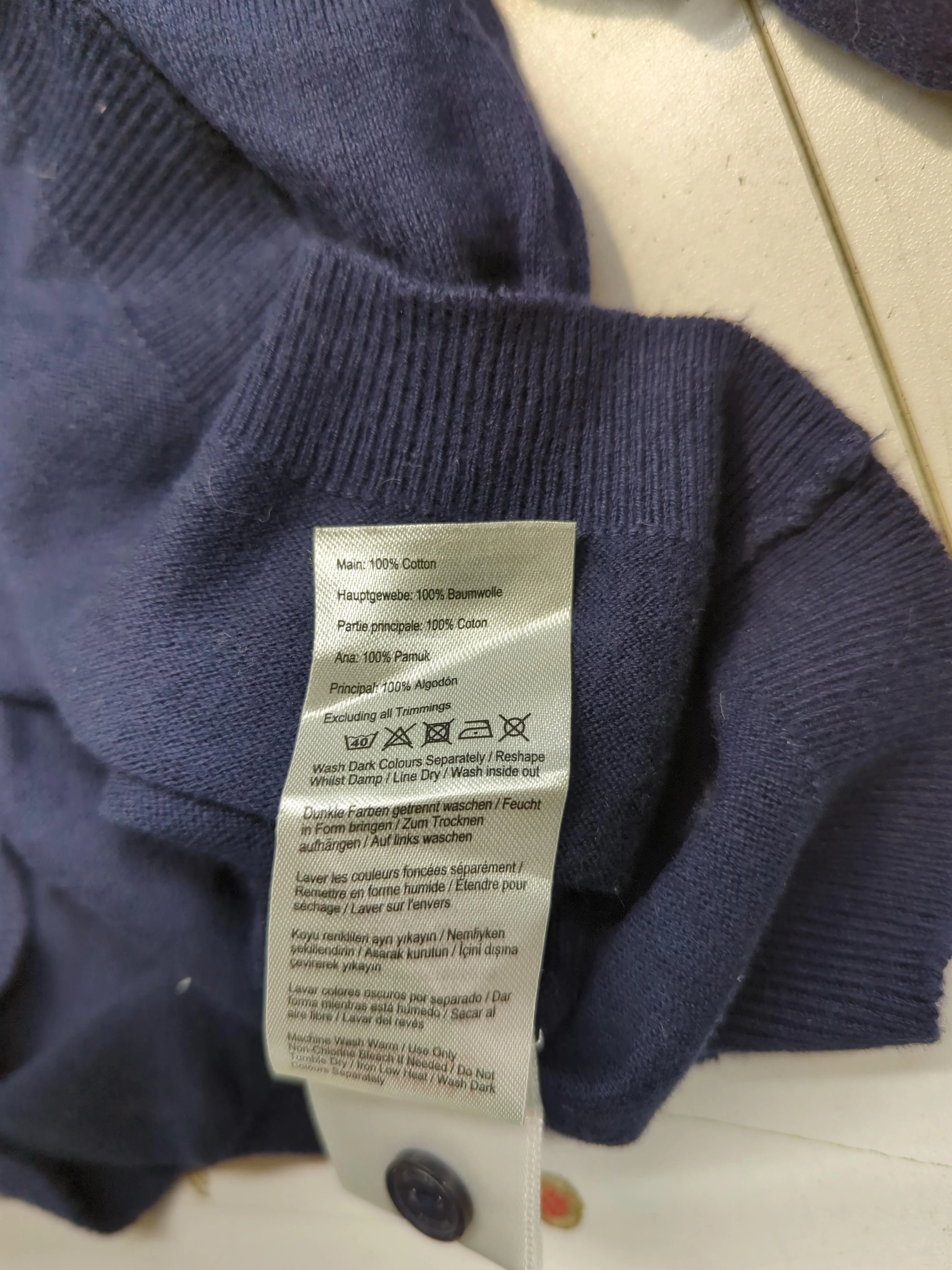 Joules Women's Cardigan M Blue 100% Cotton Round Neck Cardigan - Image 6