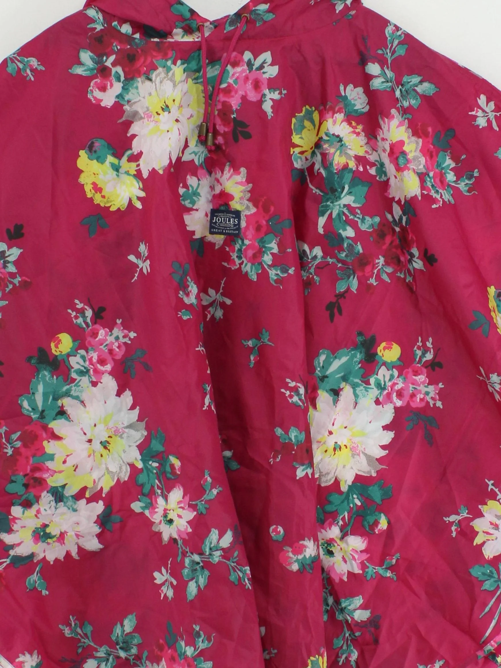 Joules Women's Coat Red Floral 100% Polyester Overcoat - Image 3