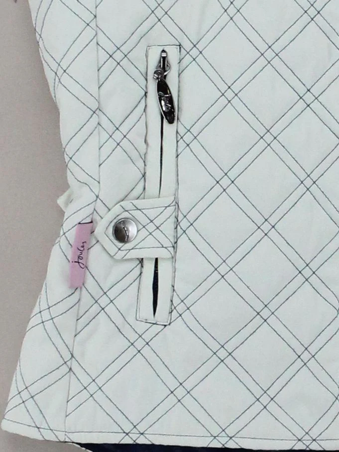 Joules Women's Coat XS White Checkered 100% Polyester Overcoat - Image 4