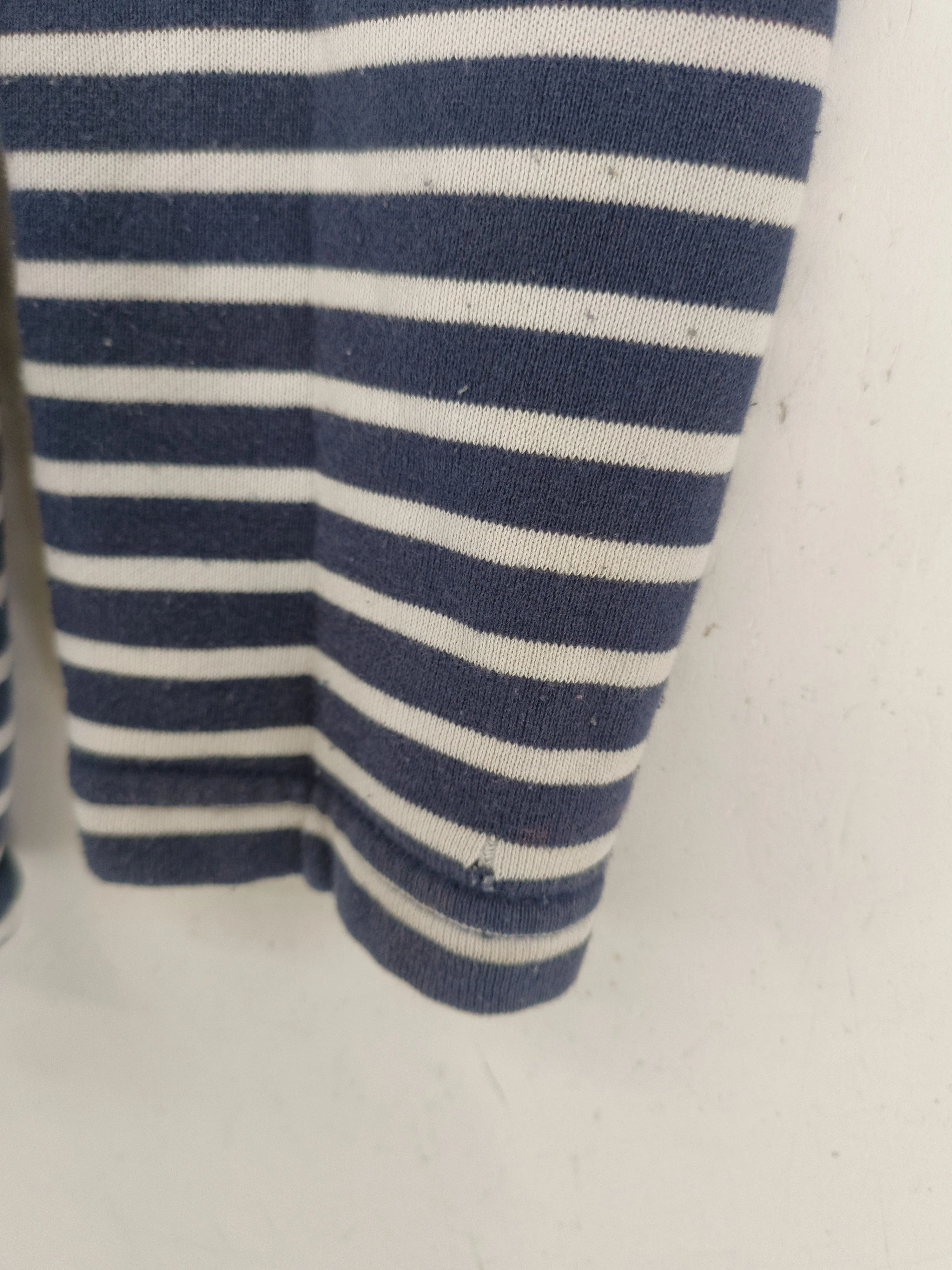 Joules Women's Hoodie UK 12 Blue Striped Cotton with Polyester Pullover - Image 6