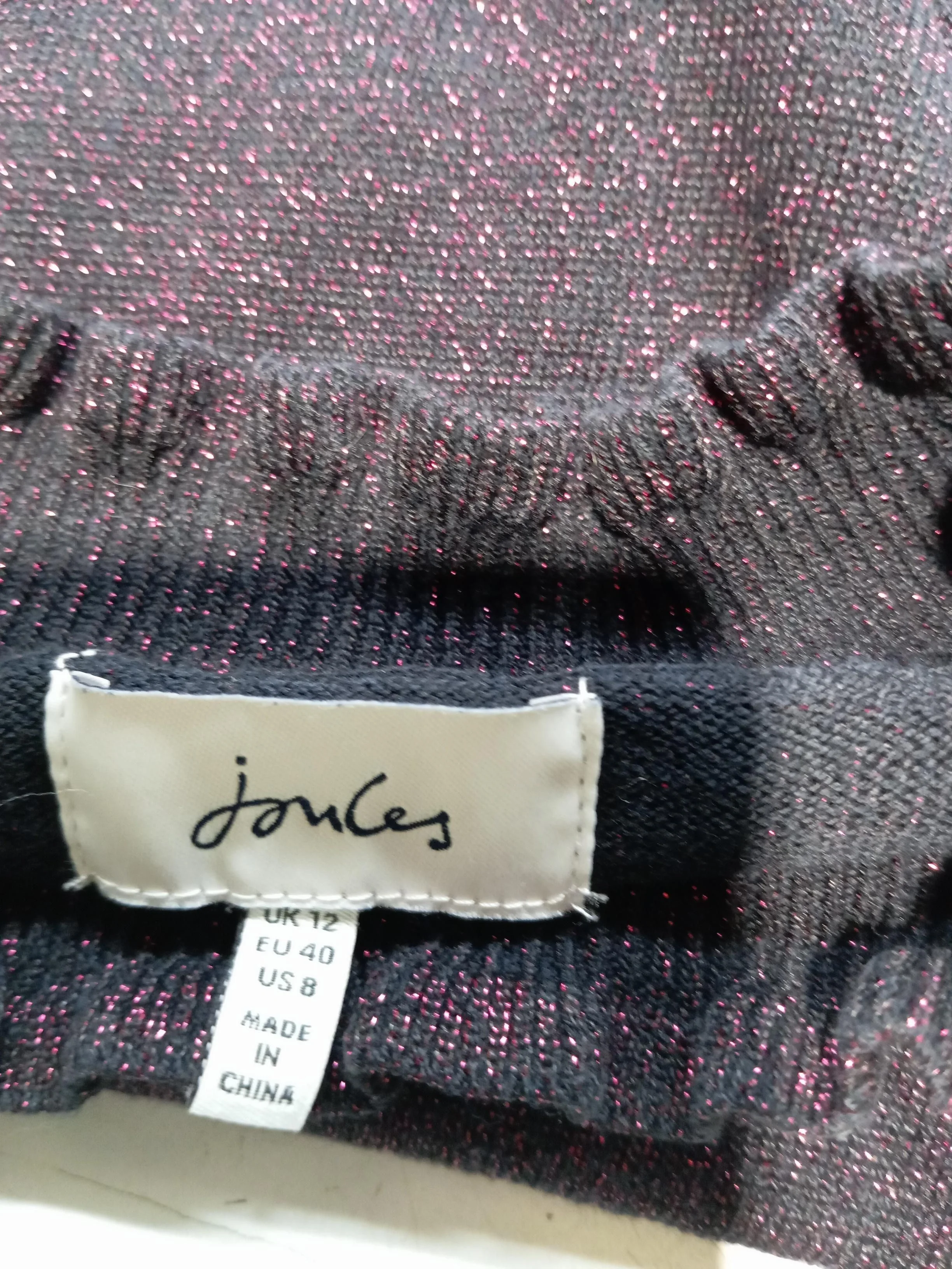 Joules Women's Jumper UK 12 Grey Cotton with Polyester, Viscose, Other Pullover - Image 5
