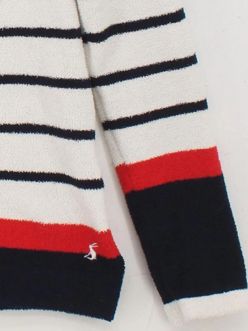 Joules Women's Jumper UK 8 Multi Striped 100% Polyester Crew Neck Pullover - Image 4