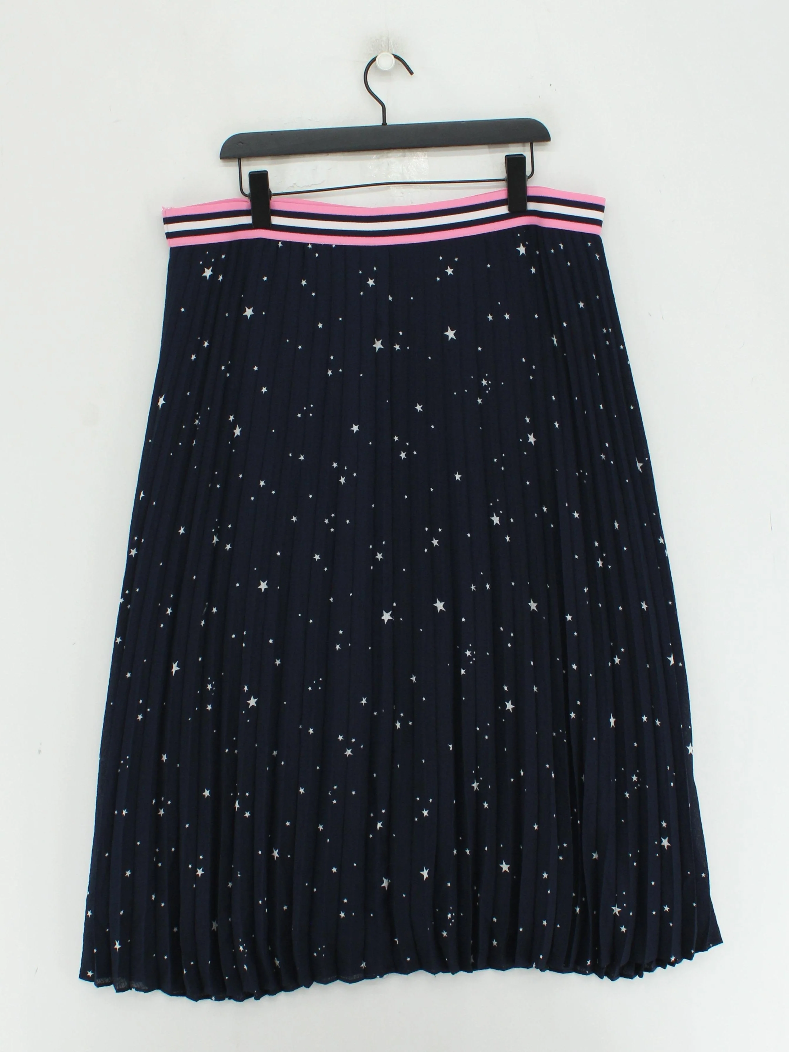 Joules Women's Midi Skirt UK 18 Blue 100% Other Midi Pleated - Image 2