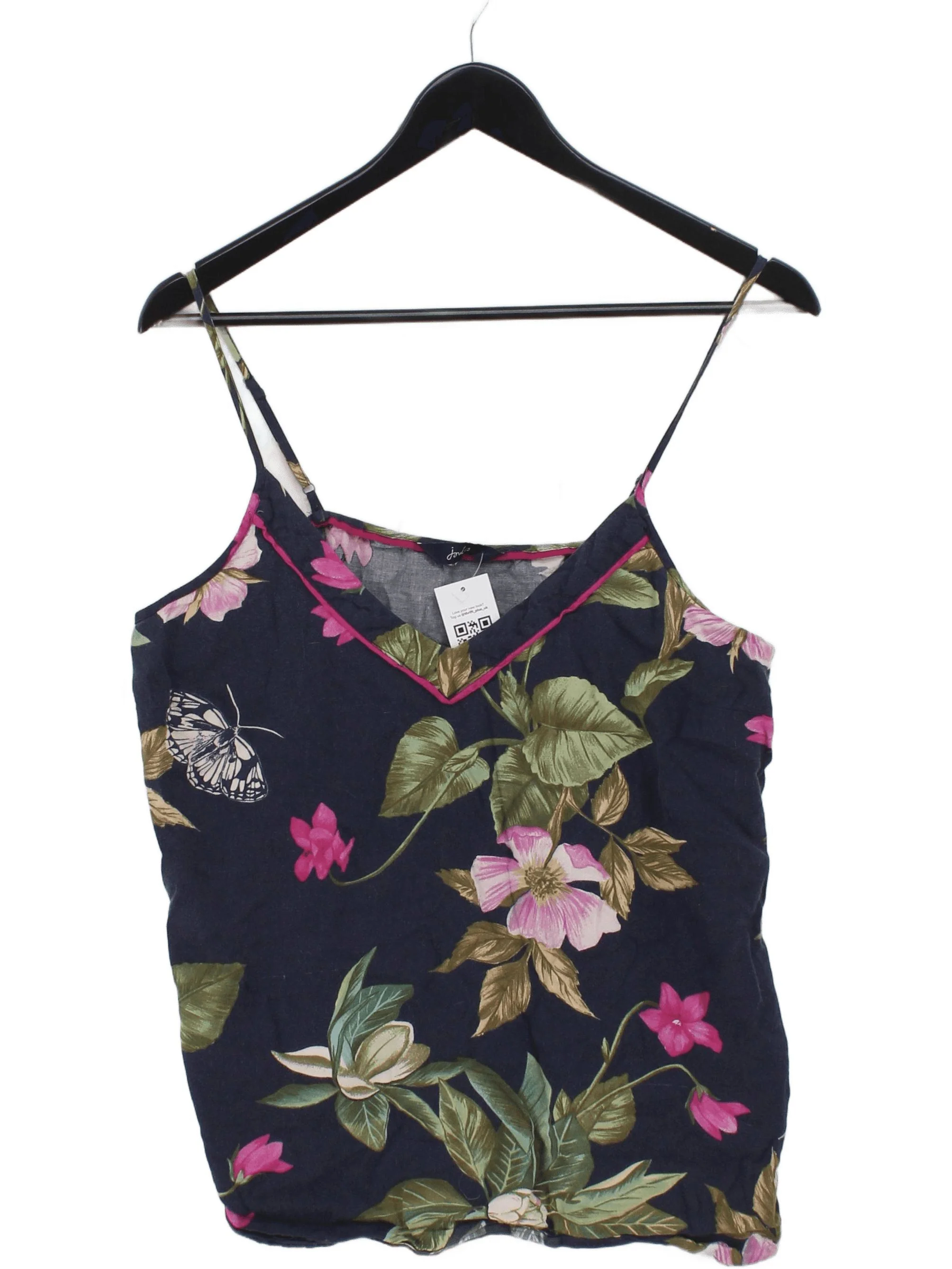 Joules Women's T-Shirt M Blue Cotton with Lyocell Modal Camisole