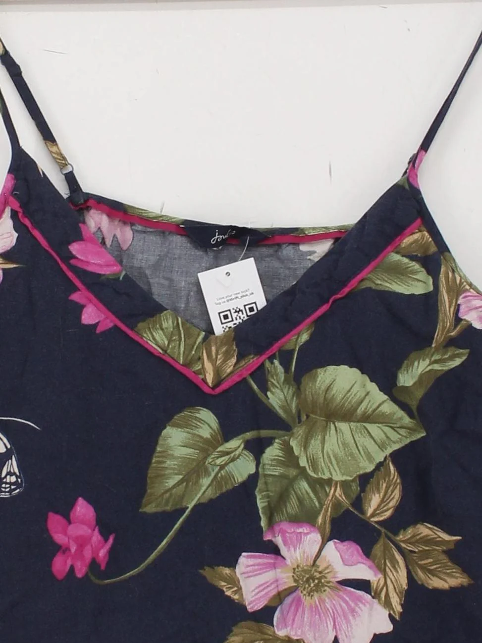 Joules Women's T-Shirt M Blue Cotton with Lyocell Modal Camisole - Image 3