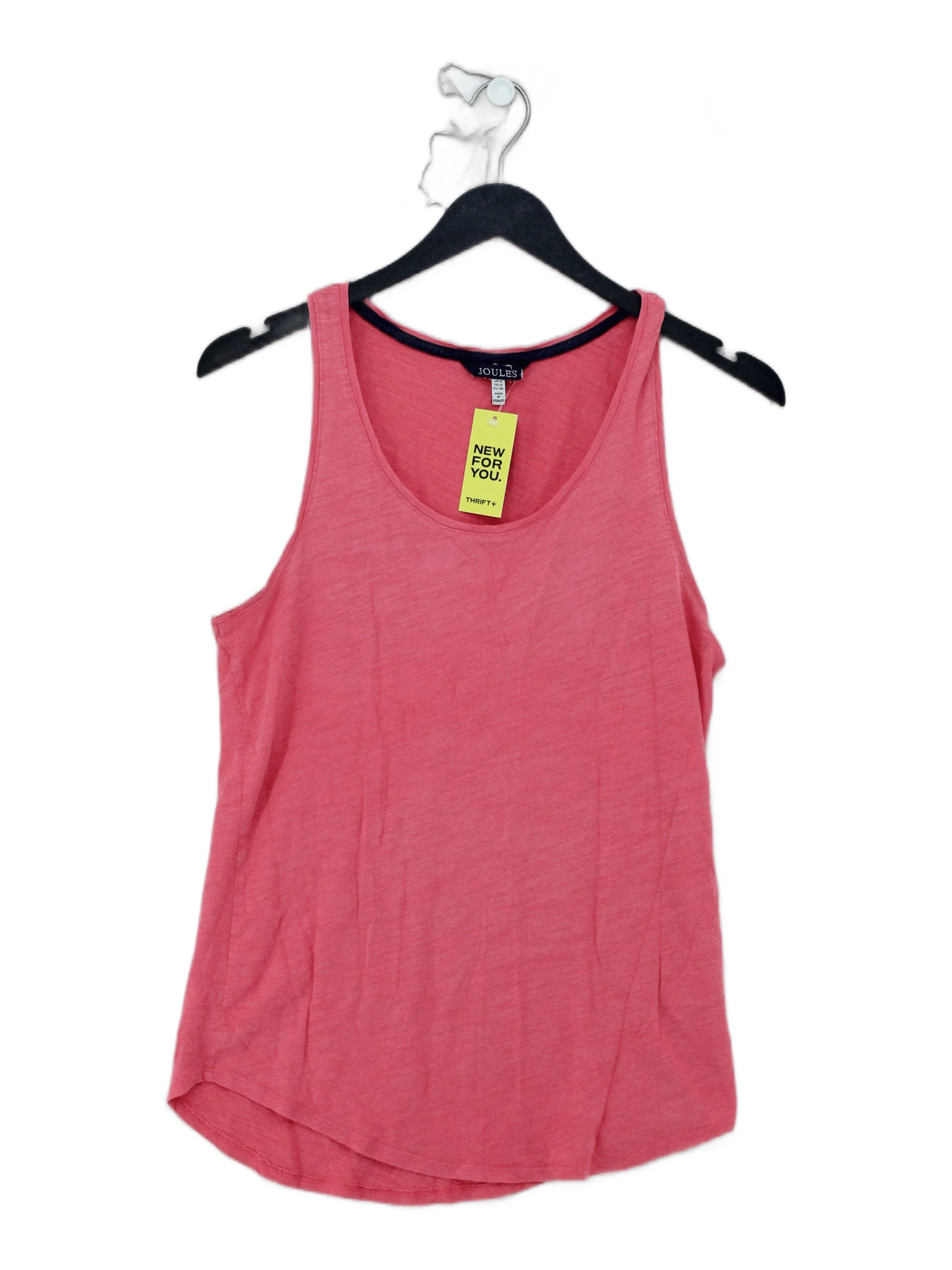 Joules Women's T-Shirt S Pink 100% Cotton Sleeveless Round Neck Basic