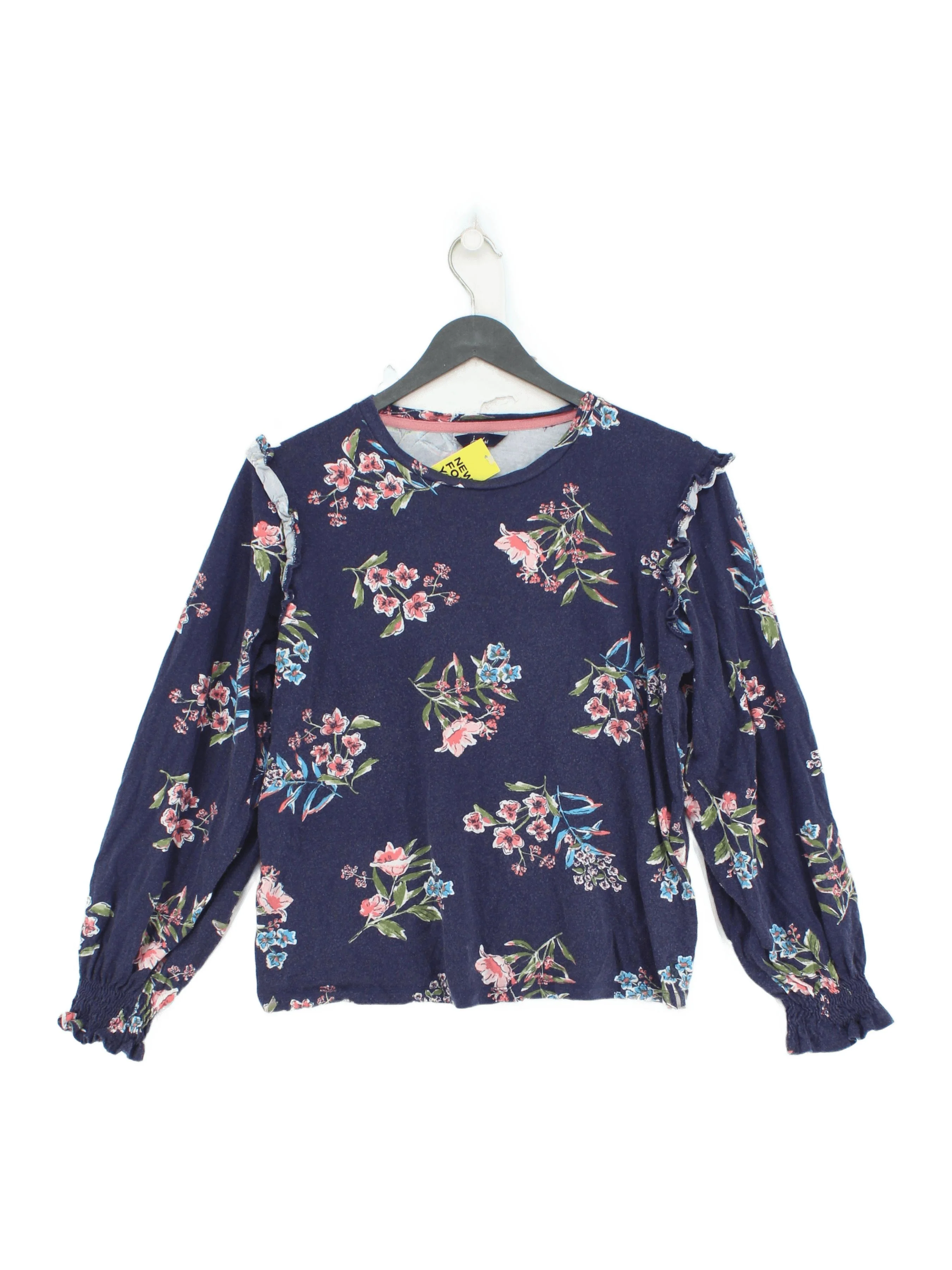 Joules Women's Top UK 12 Blue Cotton with Lyocell Modal Basic