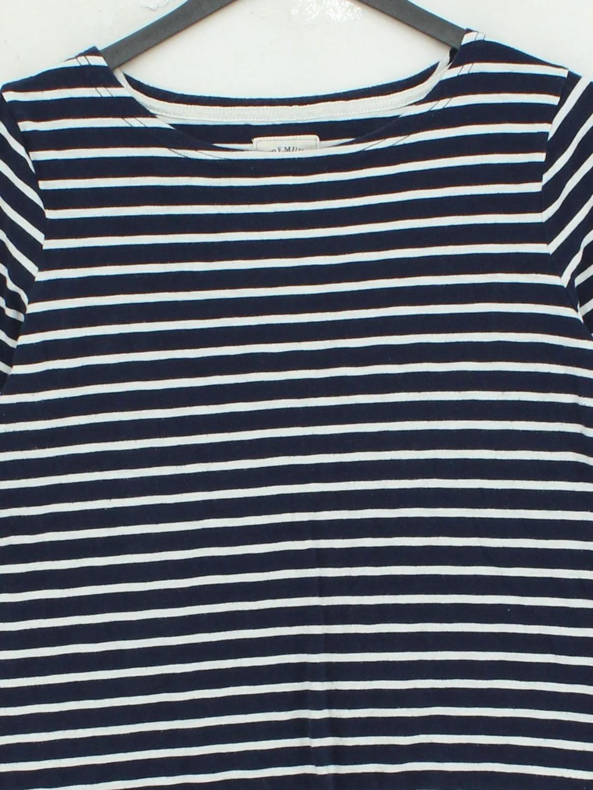 Joules Women's Top UK 12 Blue Striped 100% Cotton Long Sleeve Round Neck Jersey - Image 3