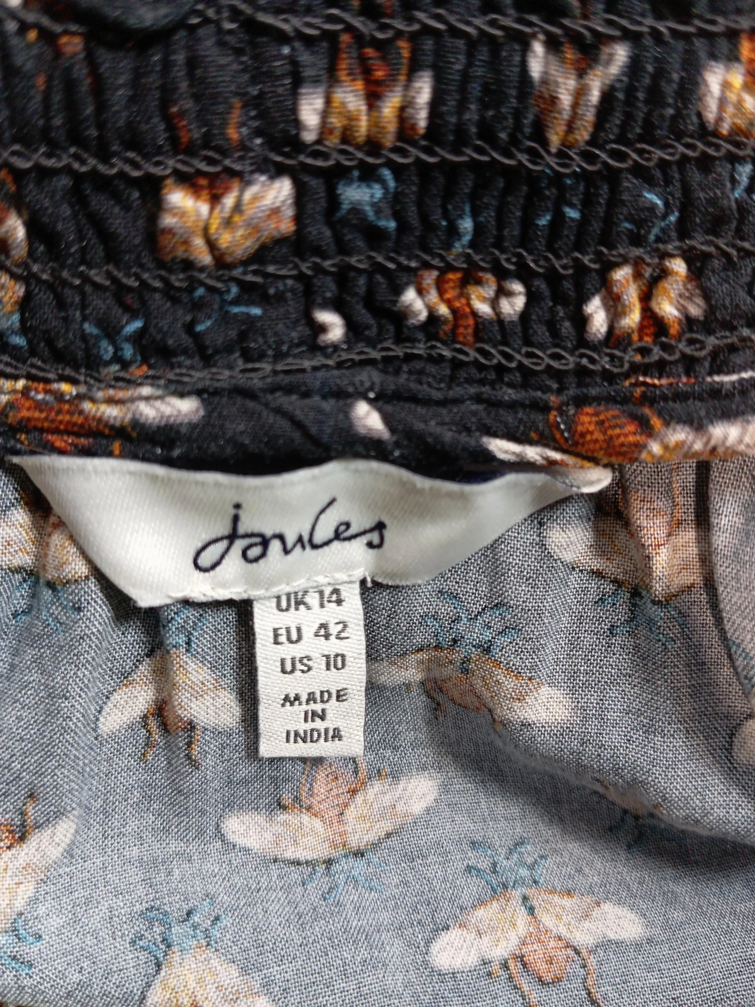 Joules Women's Top UK 14 Black 100% Viscose Long Sleeve Round Neck Basic - Image 5