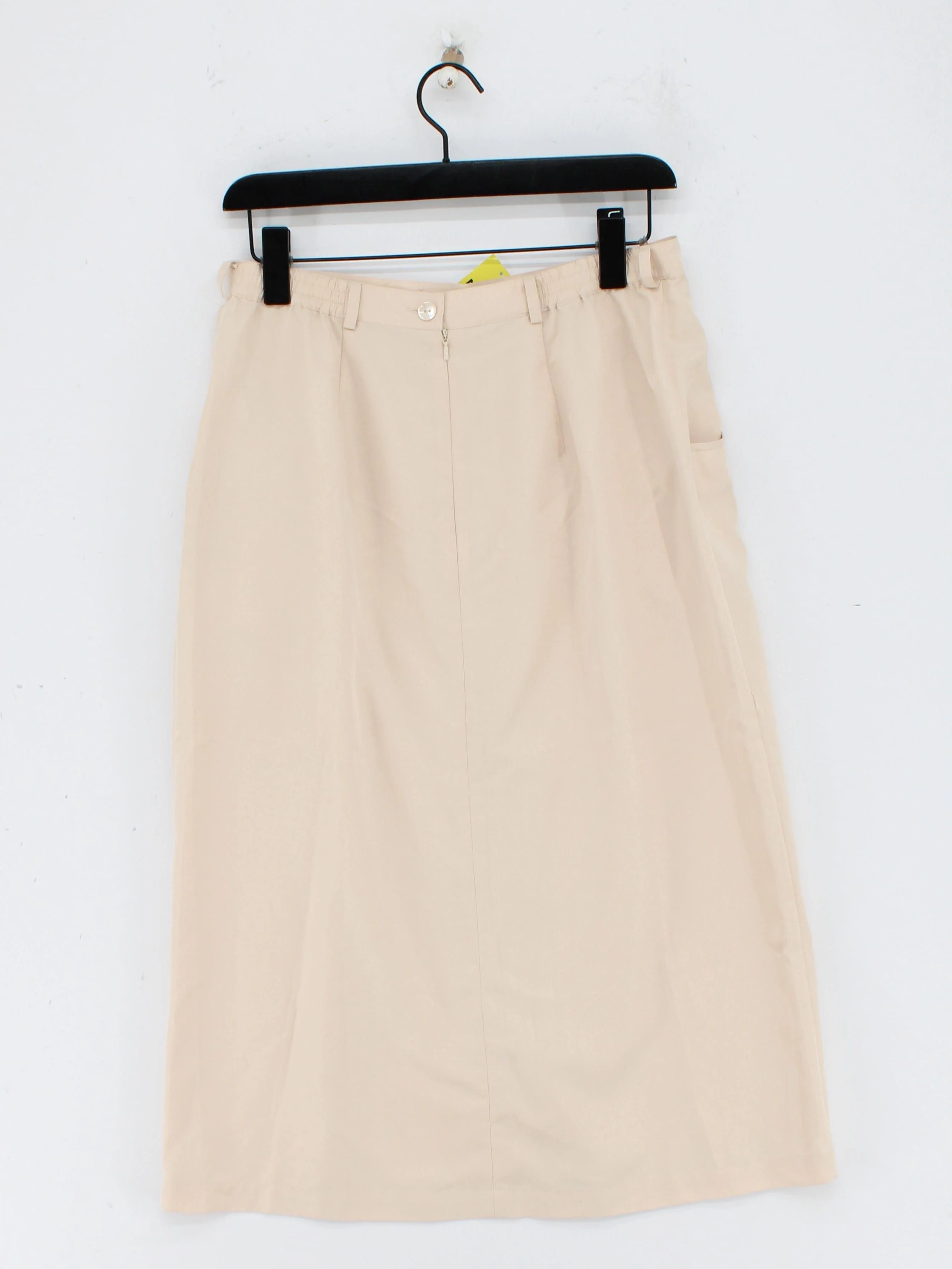 Jumper Women's Midi Skirt UK 14 Cream Viscose with Polyester Straight & Pencil - Image 2