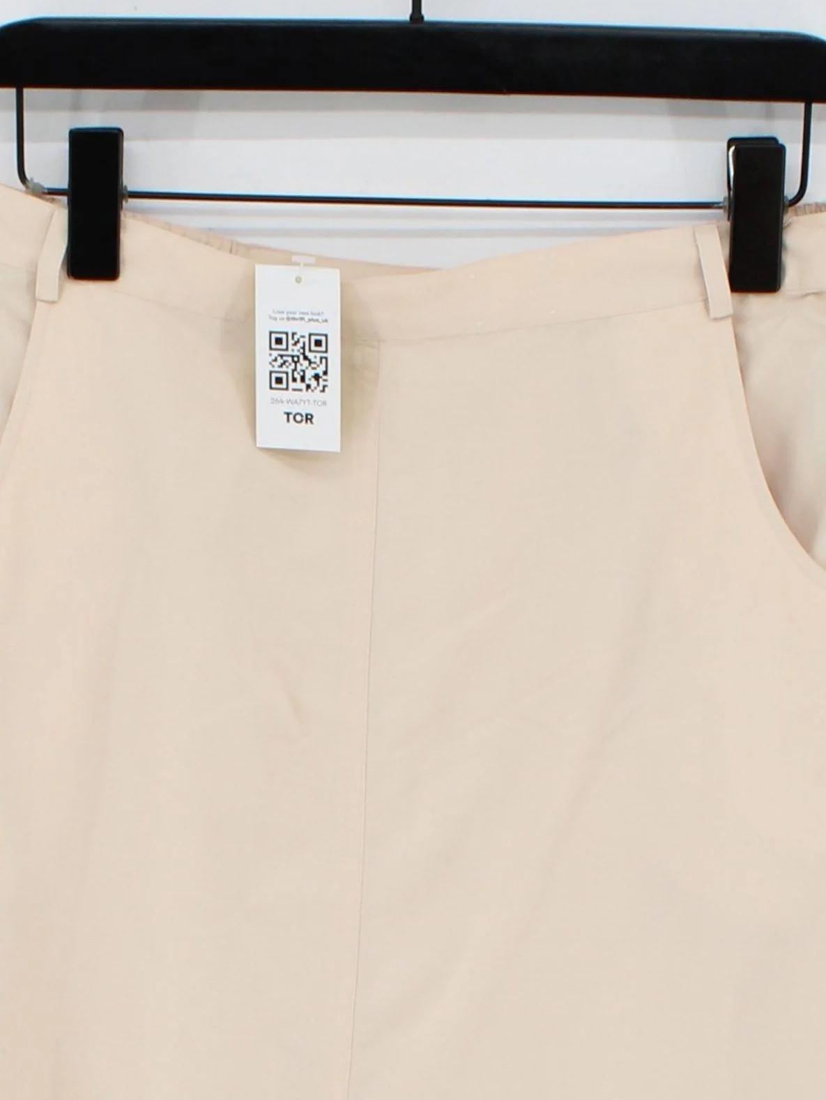 Jumper Women's Midi Skirt UK 14 Cream Viscose with Polyester Straight & Pencil - Image 3