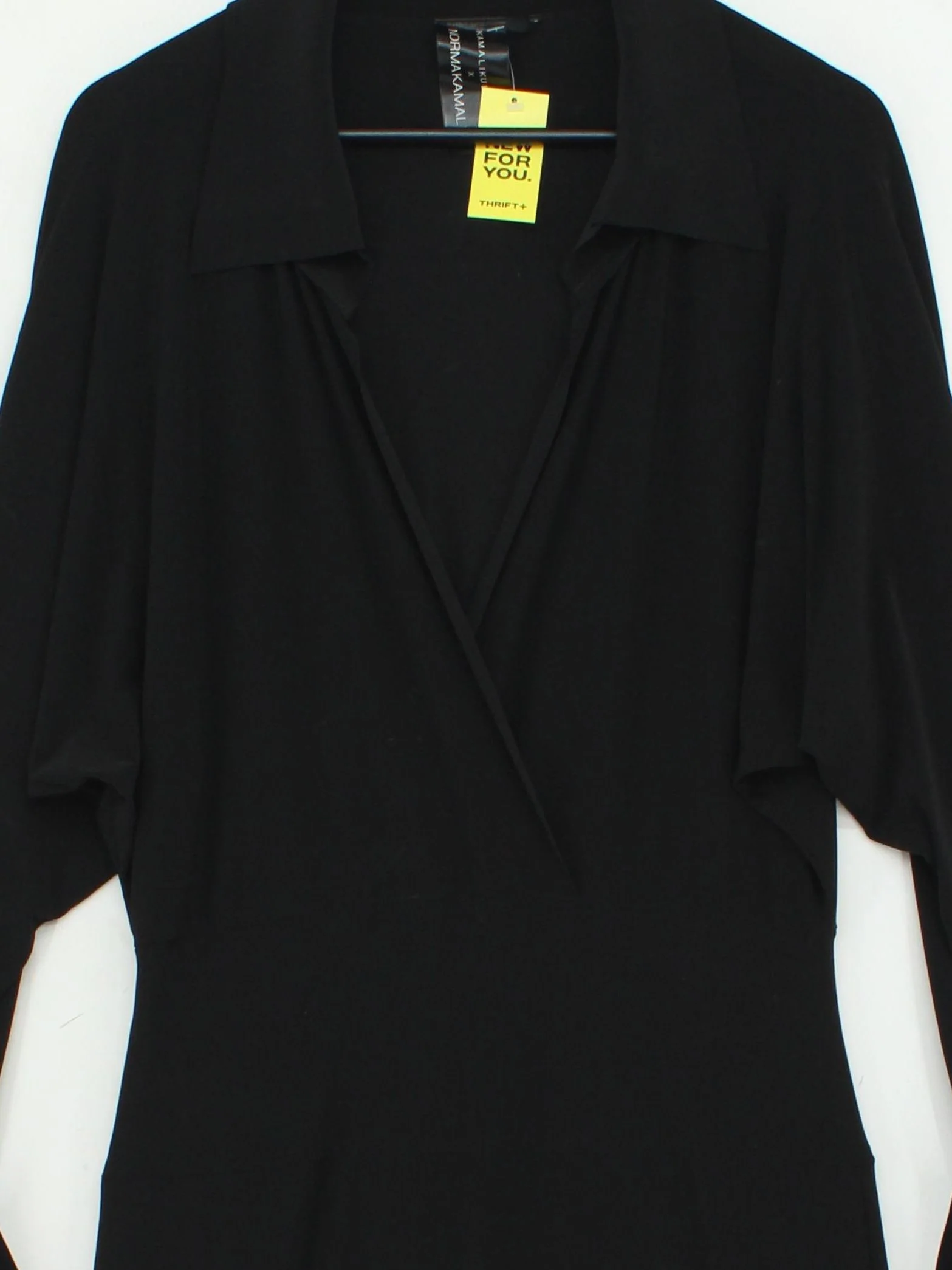 KAMALIKULTURE Wrap Midi Dress L in Black - Image 3