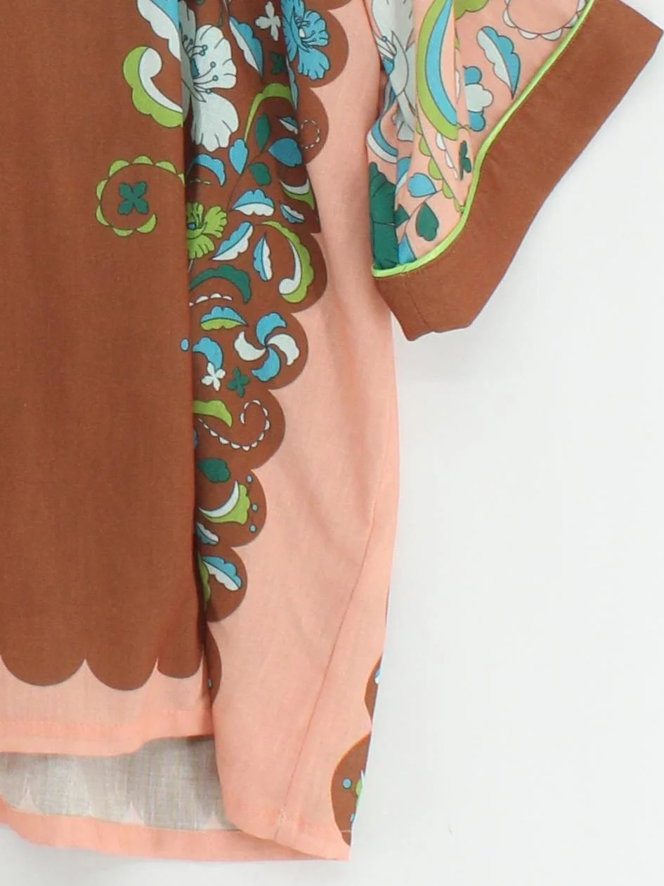Karavan Men's Shirt XXXL Brown Floral Polyester with Cotton Basic - Image 4