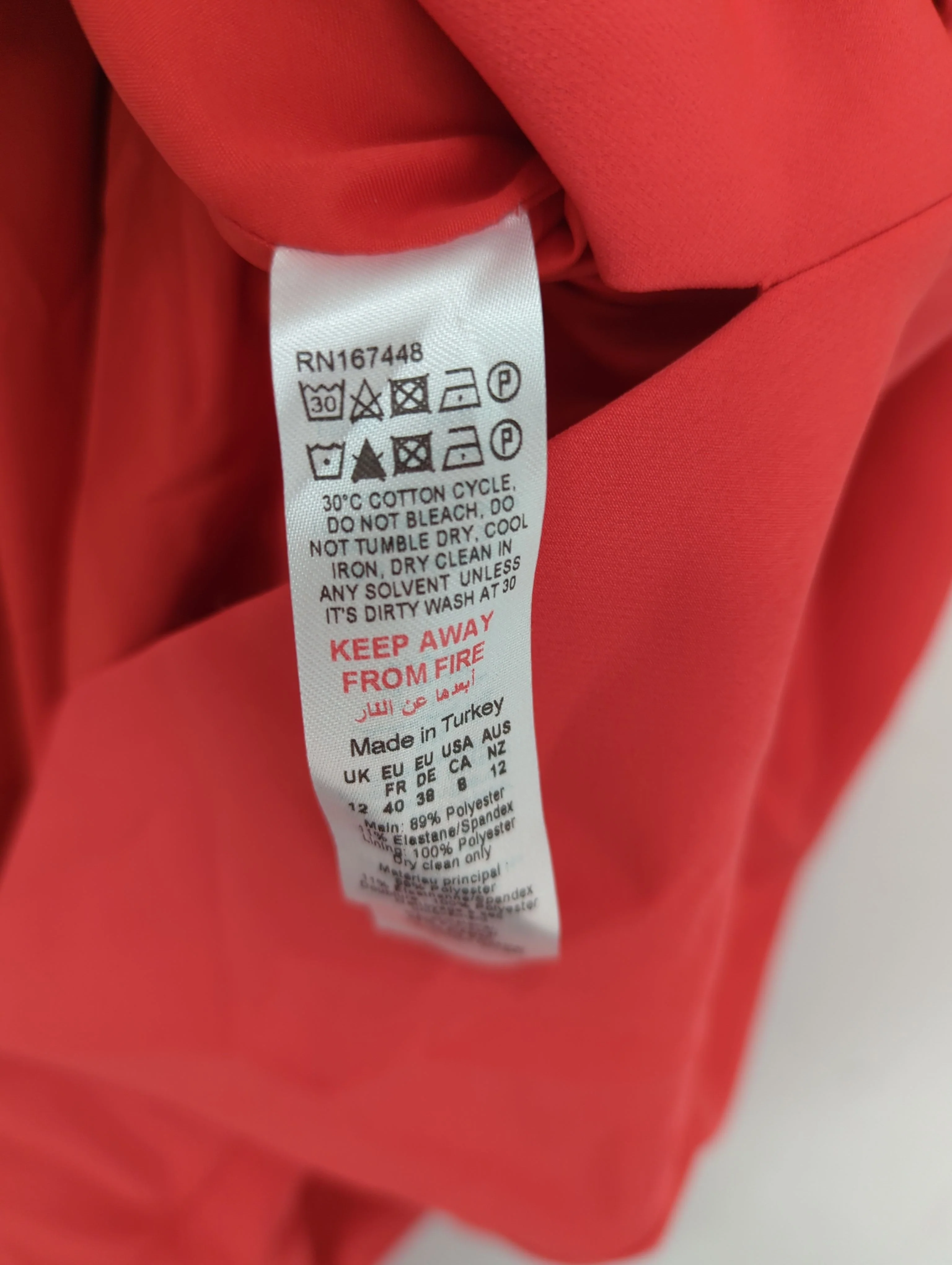 Karen Millen Bodycon Maxi Dress UK12 in Red RRP £199 - Image 7