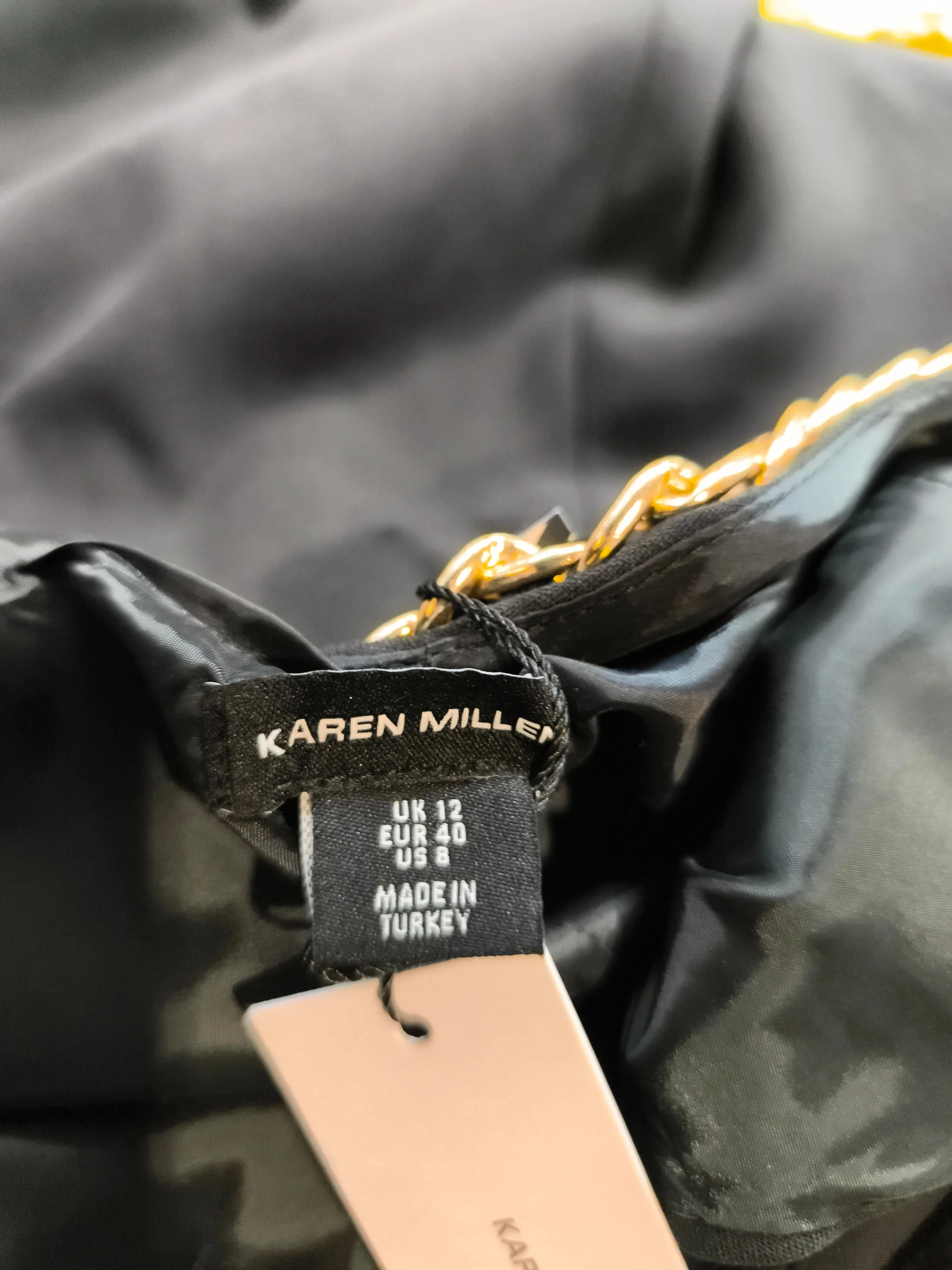 Karen Millen Bodycon Midi Dress UK12 in Black - Image 5