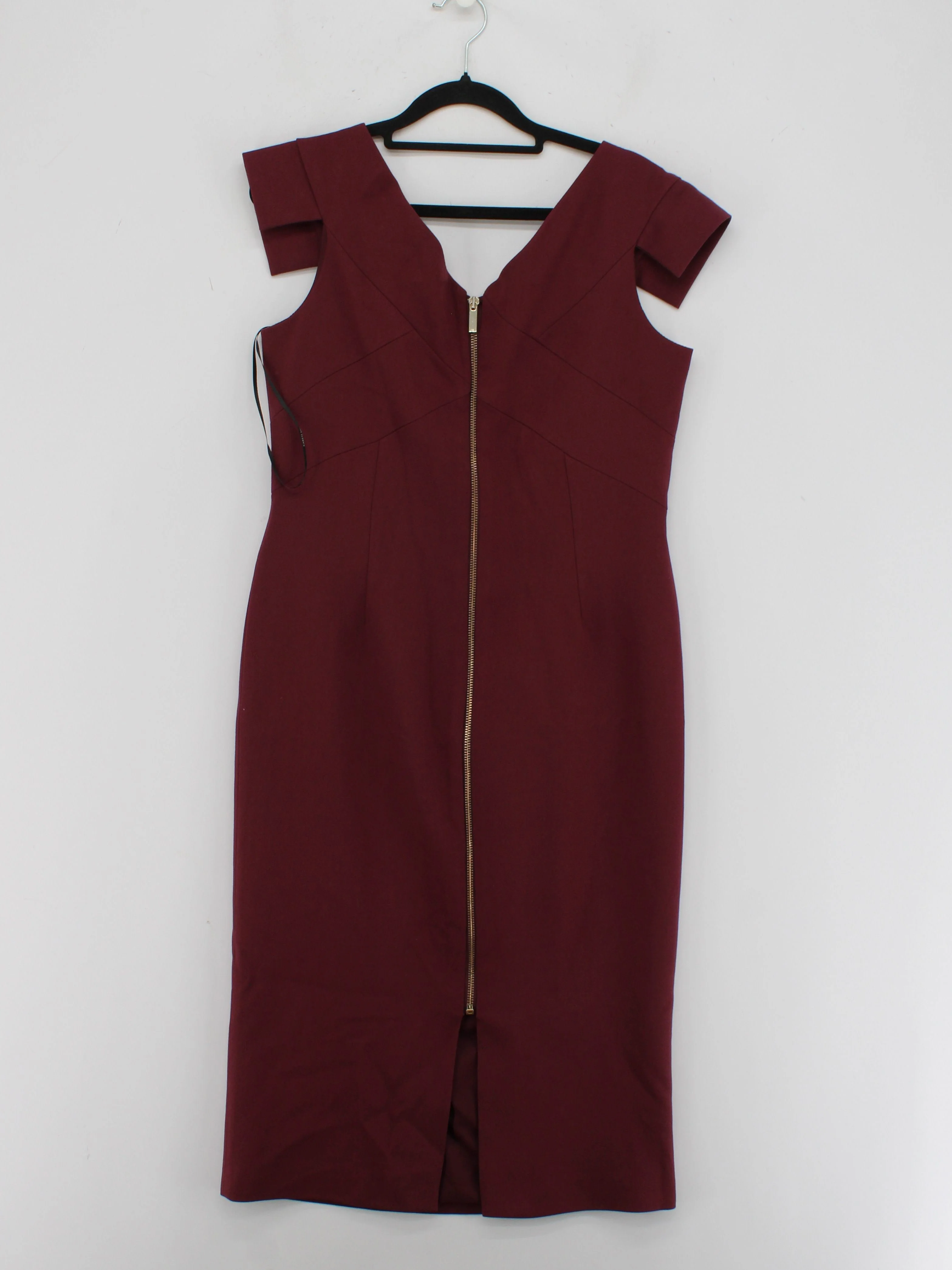 Karen Millen Bodycon Midi Dress UK12 in Red - Image 2