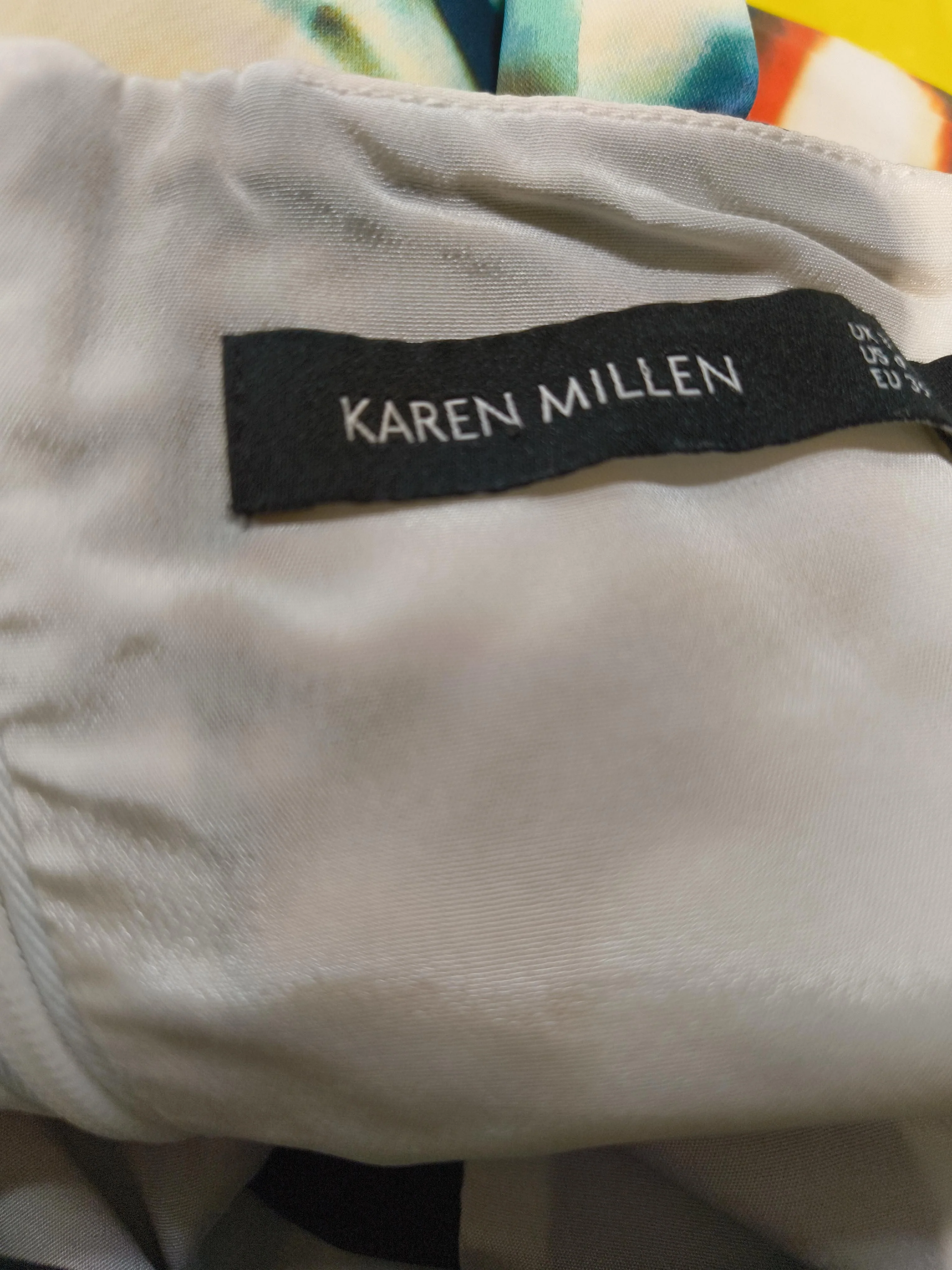 Karen Millen Bodycon Midi Dress UK8 in Multi - Image 5
