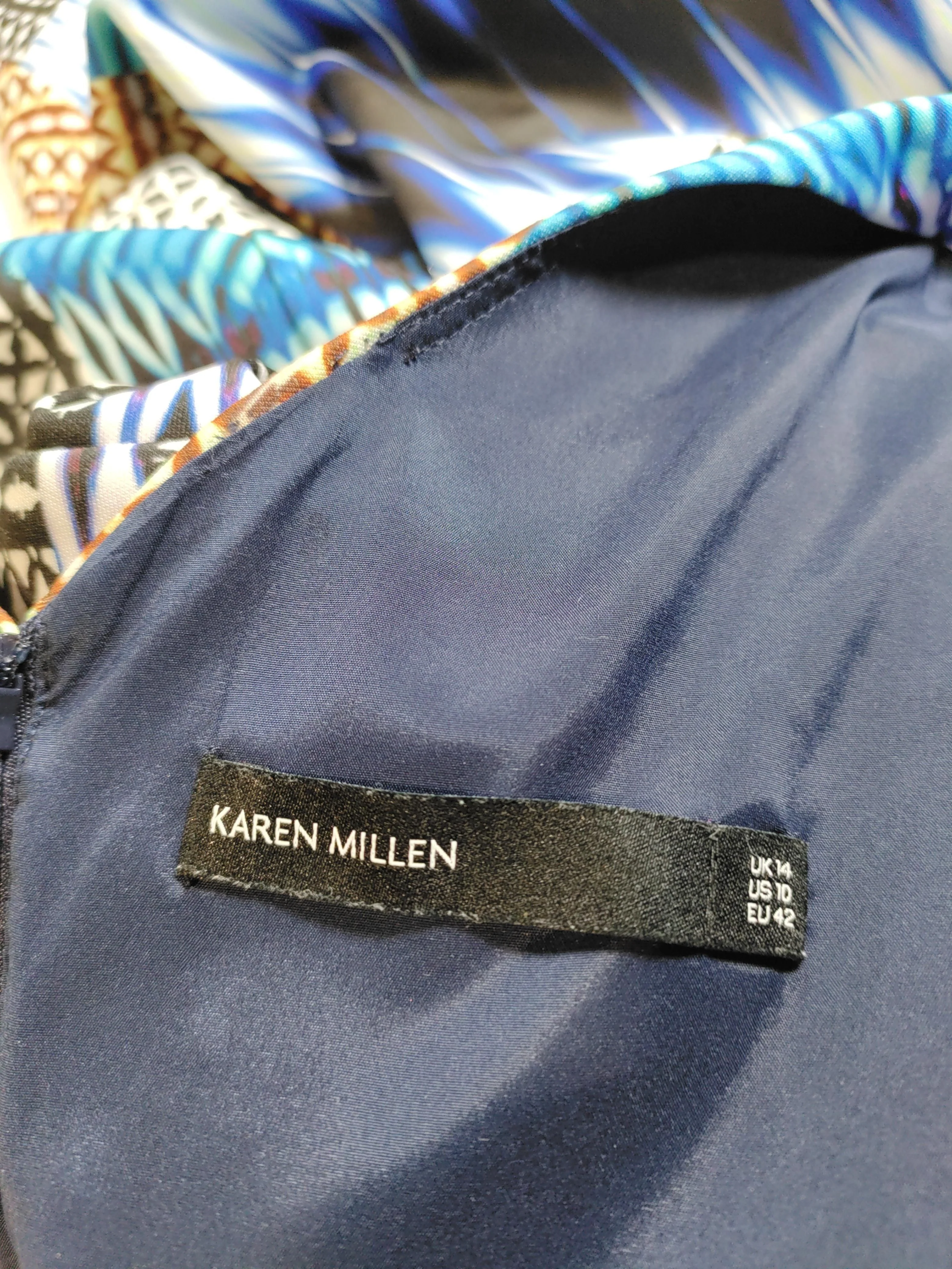 Karen Millen Bodycon Mini Dress UK14 in Multi - Image 5