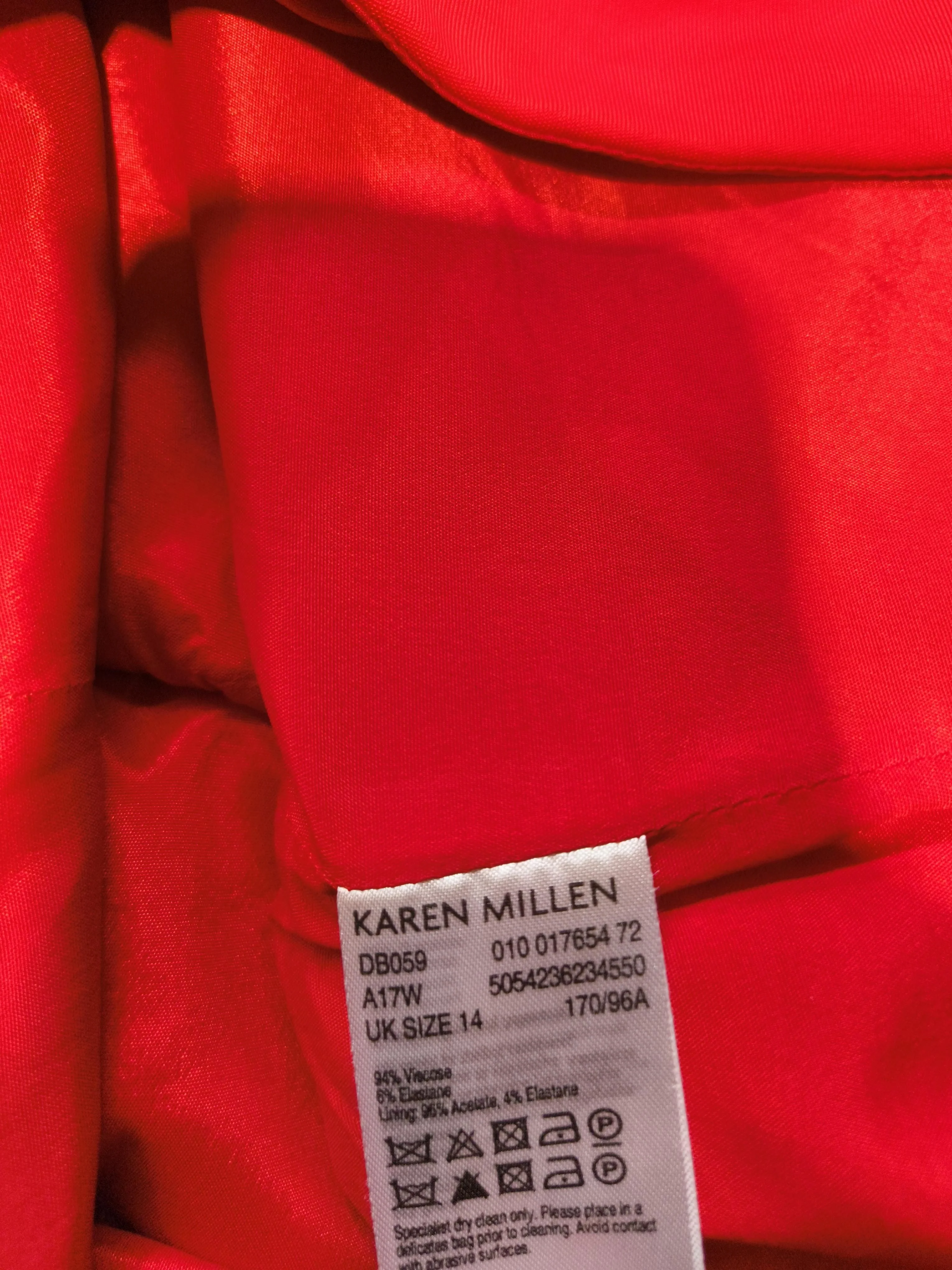 Karen Millen Bodycon Mini Dress UK14 in Red - Image 7