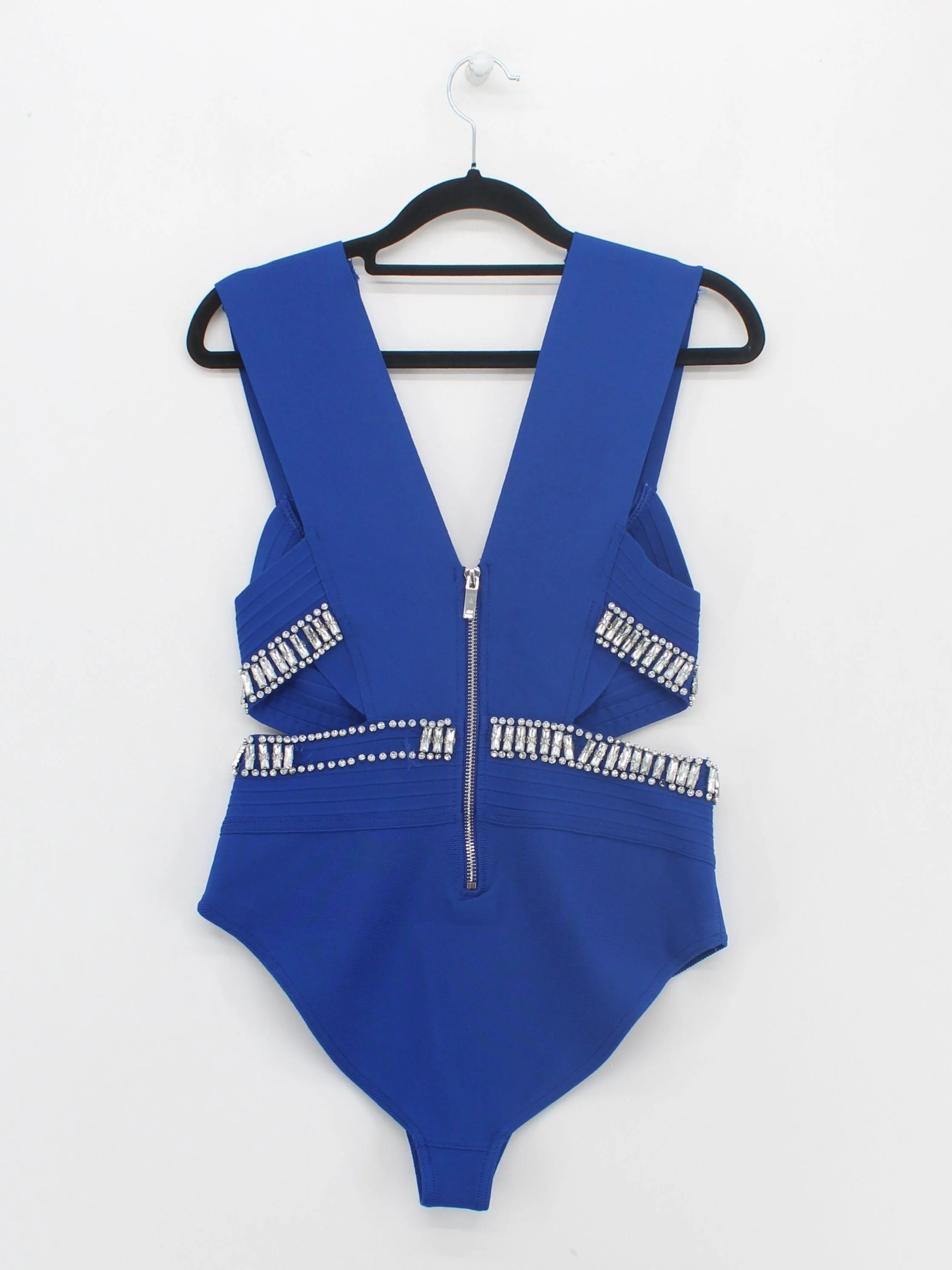Karen Millen cheeky one-piece swimsuit in blue RRP £99 - Image 2