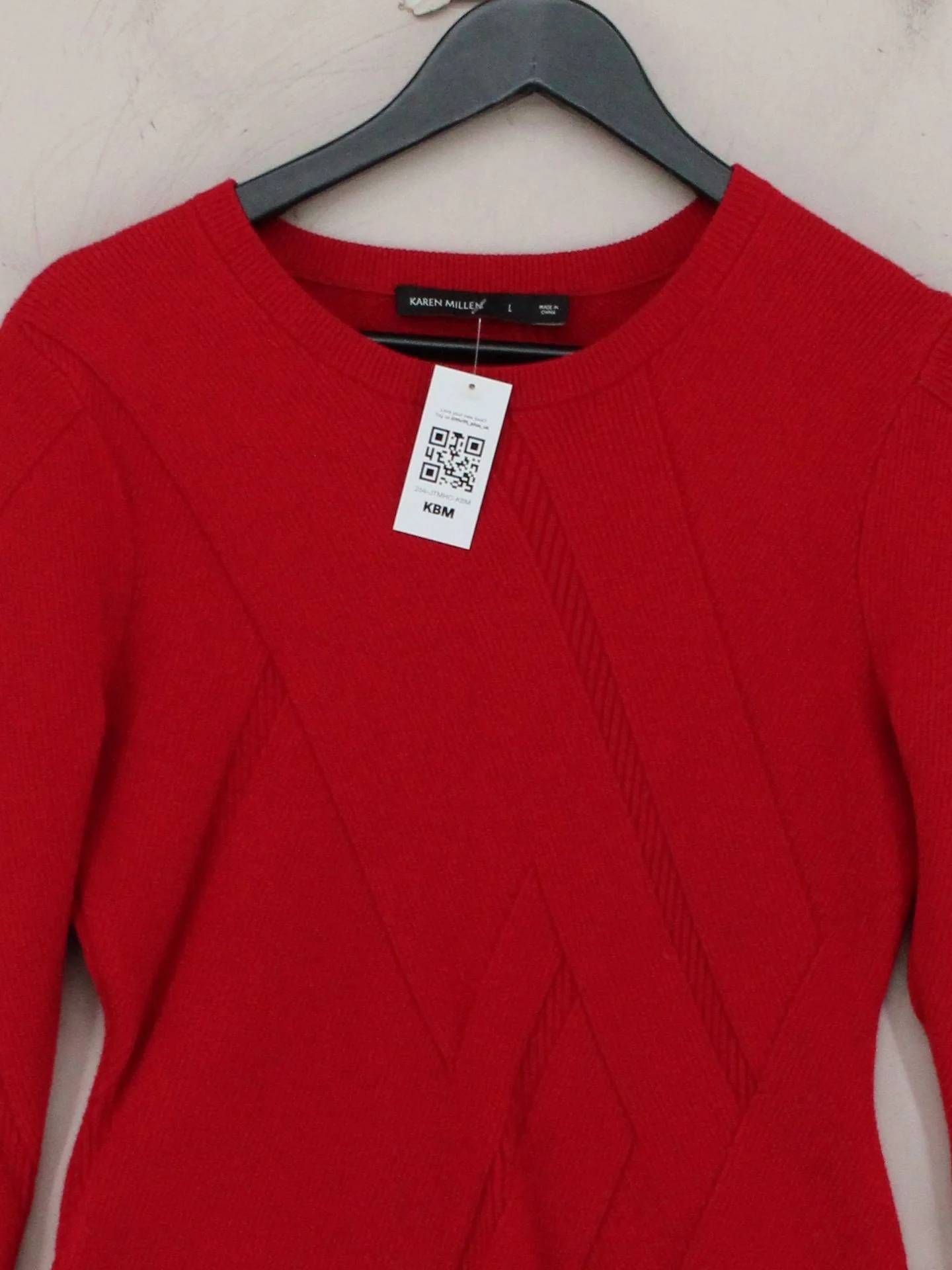 Karen Millen Jumper Mini Dress L in Red - Image 3