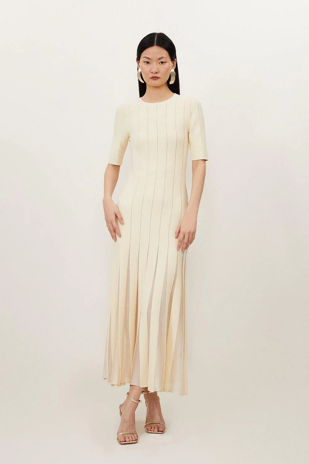 Karen Millen Maxi Dress XS in Cream RRP £139