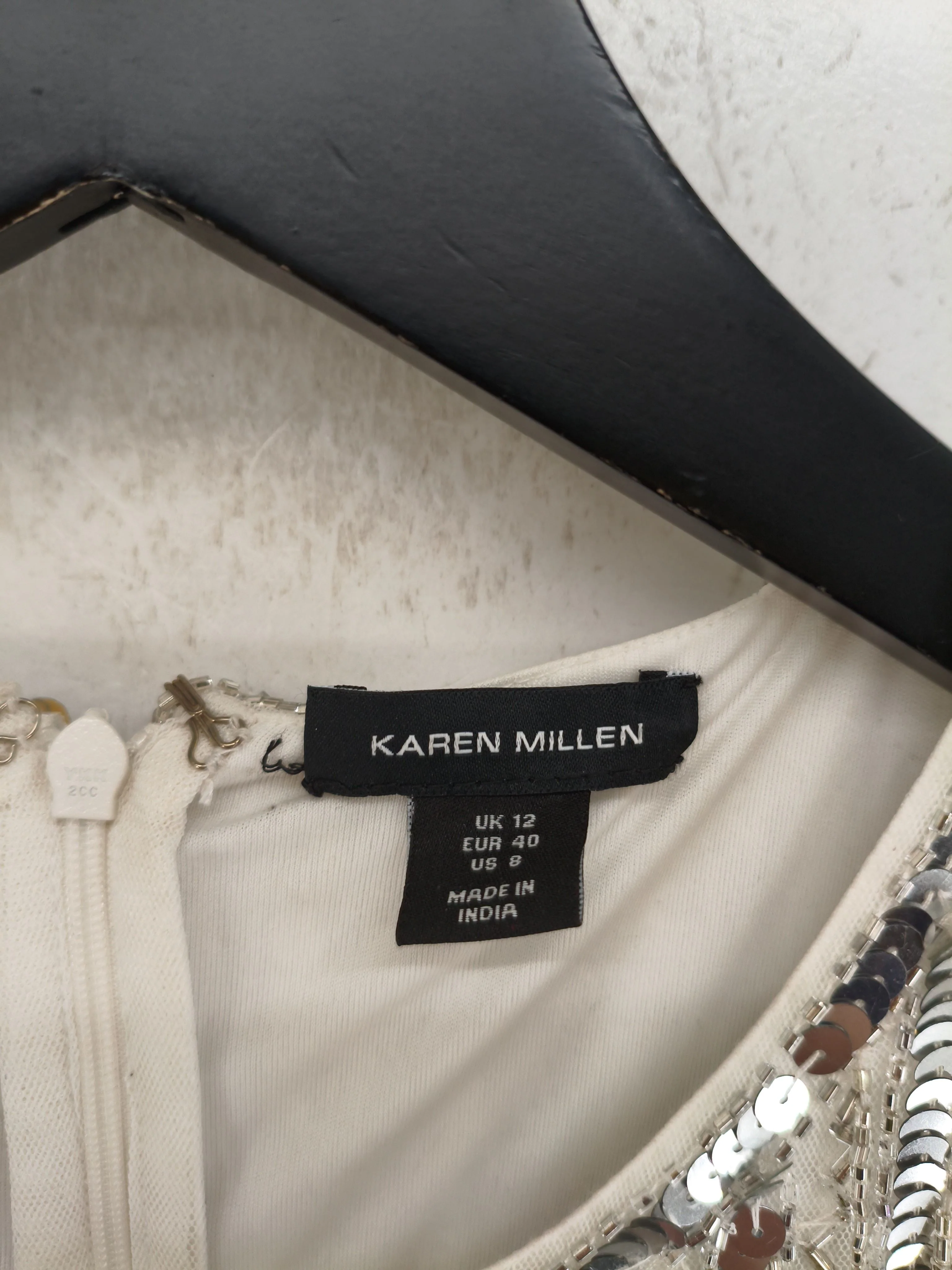 Karen Millen Mini Dress UK12 in Silver RRP £389 - Image 5