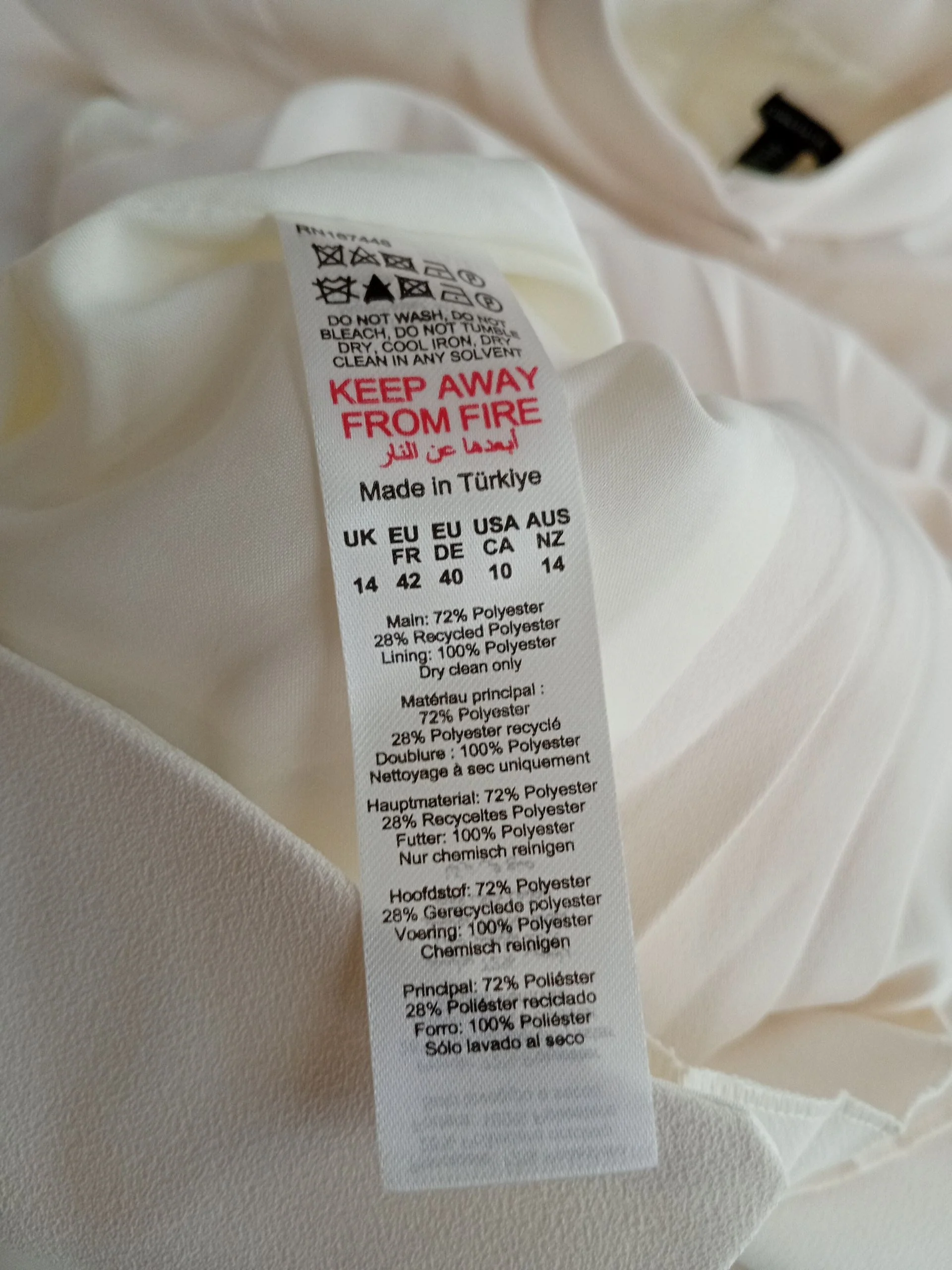 Karen Millen Mini Dress UK14 in Cream RRP £130 - Image 6