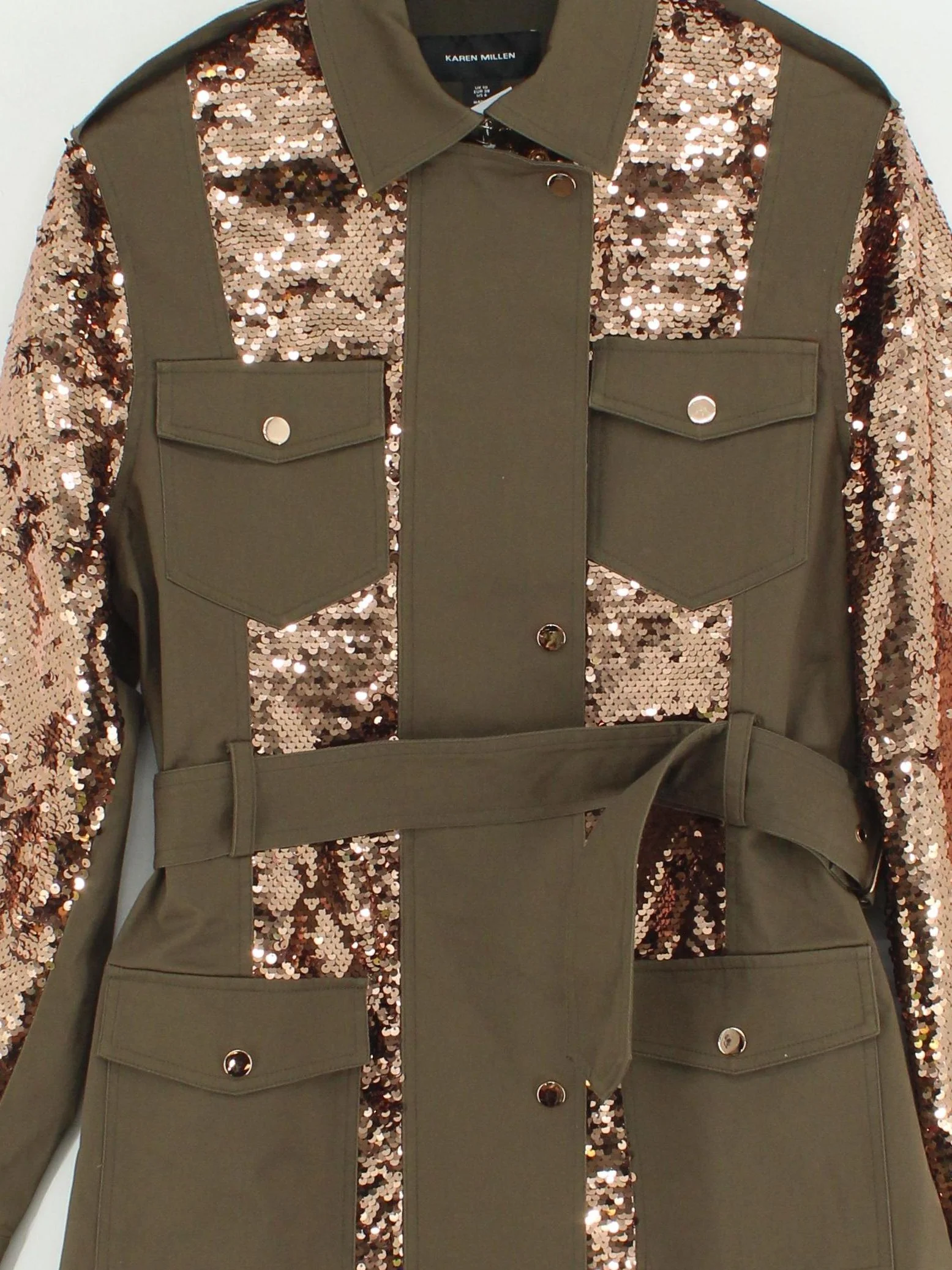 Karen Millen Overcoat jacket green - Image 3